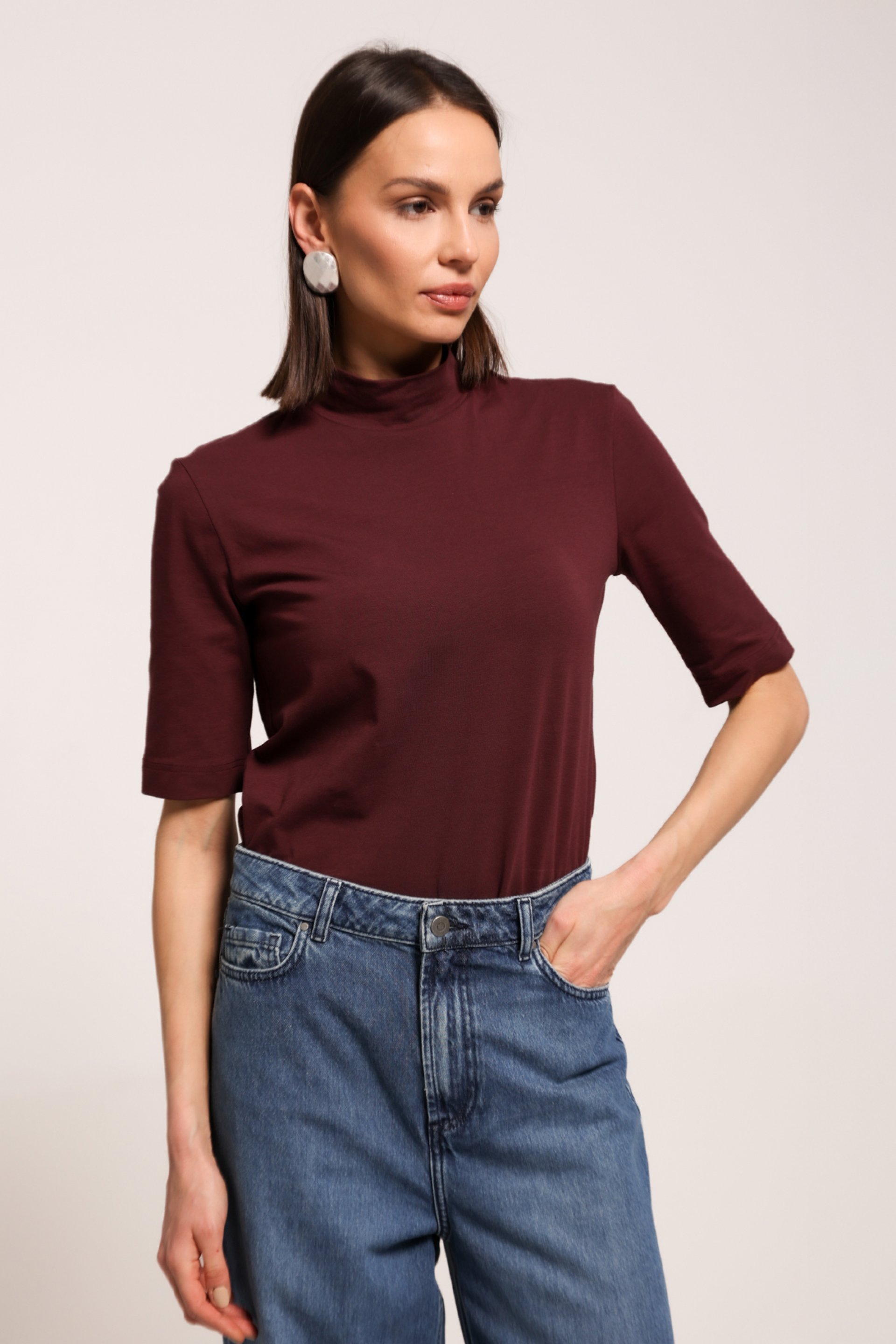 BORDO ROLKA SA KRATKIM RUKAVIMA – PS Fashion, BORDO ROLKA SA KRATKIM RUKAVIMA