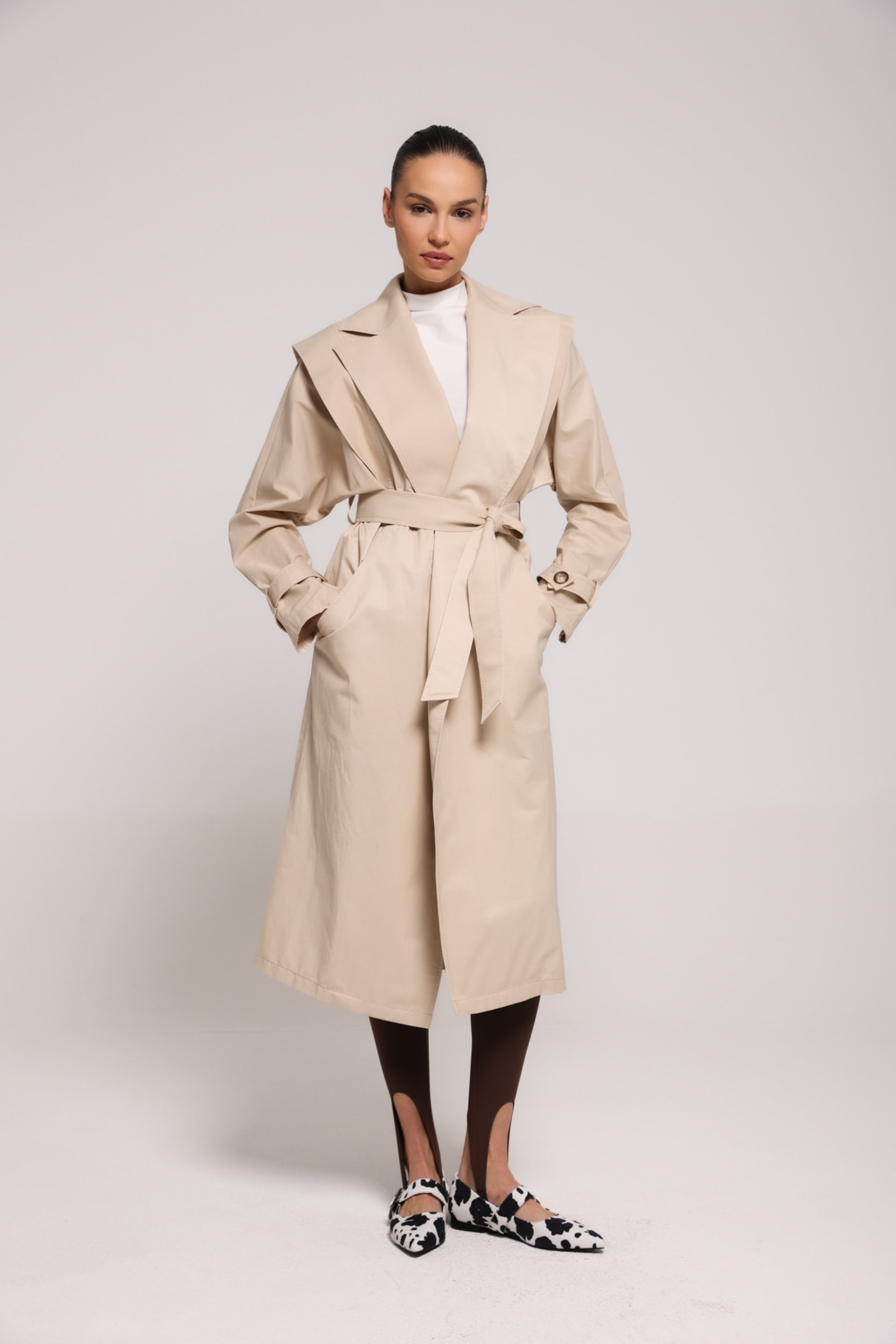 BEŽ MANTIL SA POJASOM – PS Fashion, BEŽ MANTIL SA POJASOM