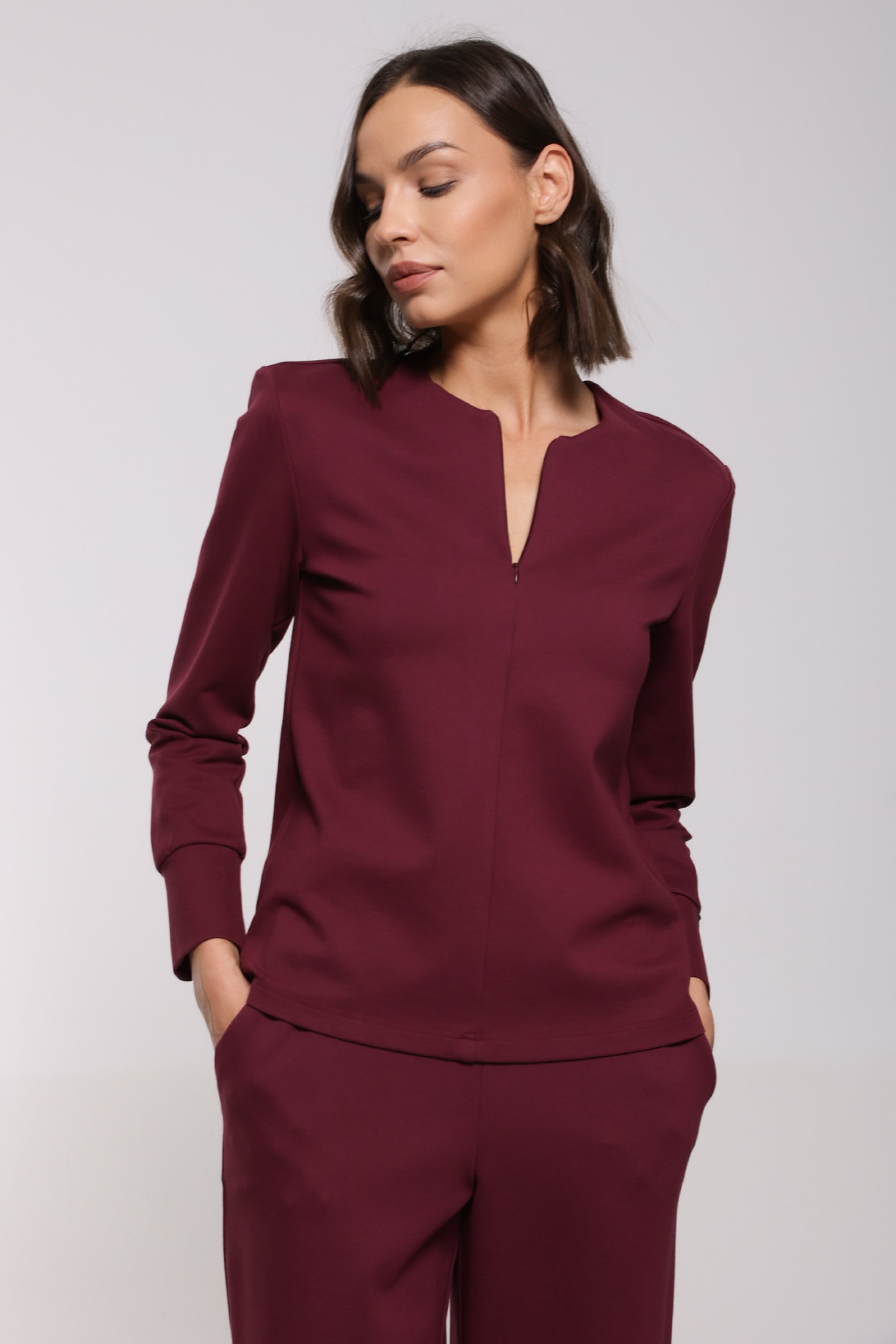 GORNJI DEO TRENERKE U BORDO BOJI – PS Fashion, GORNJI DEO TRENERKE U BORDO BOJI