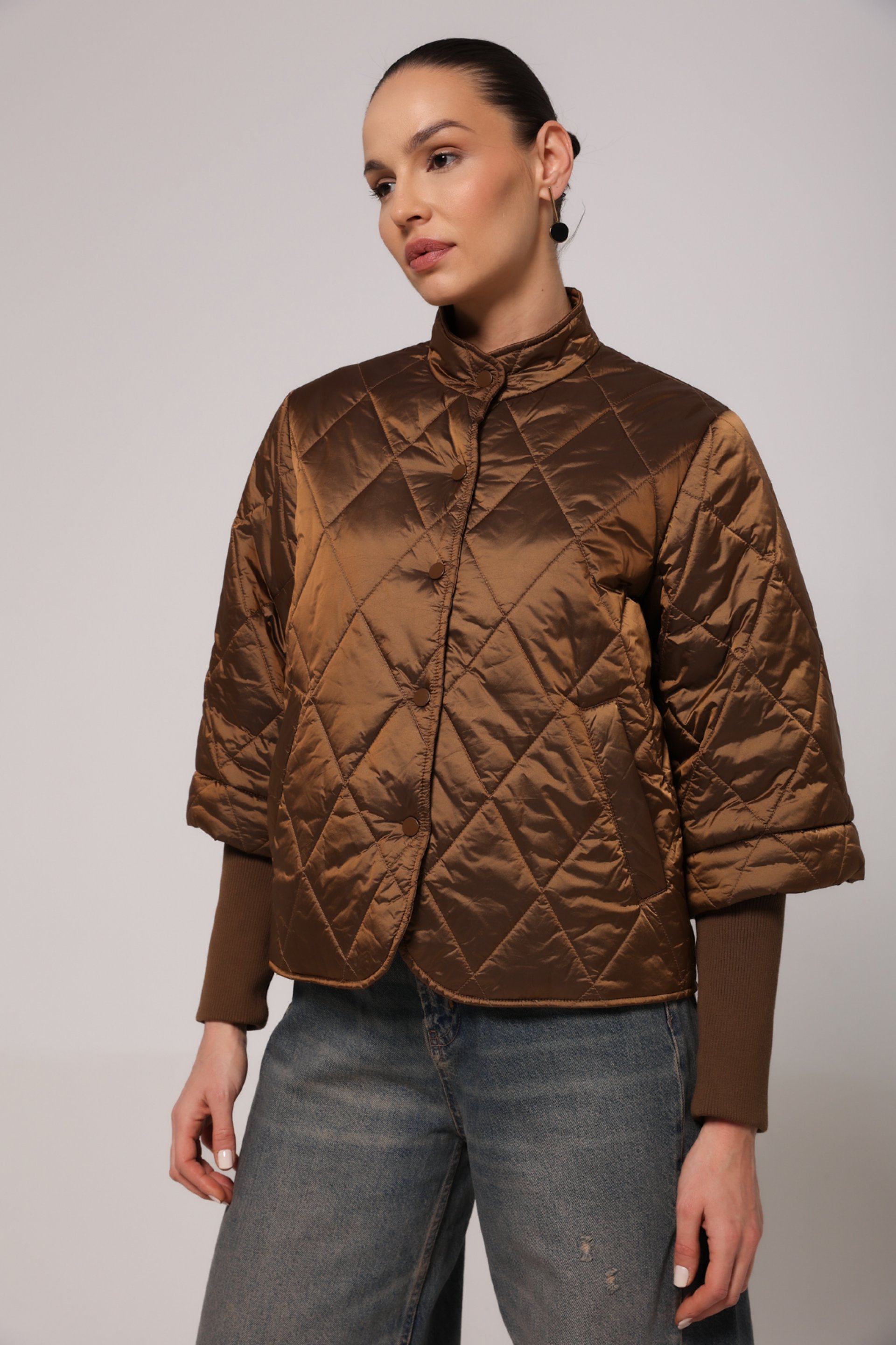 BRAON PROŠIVENA JAKNA – PS Fashion, BRAON PROŠIVENA JAKNA