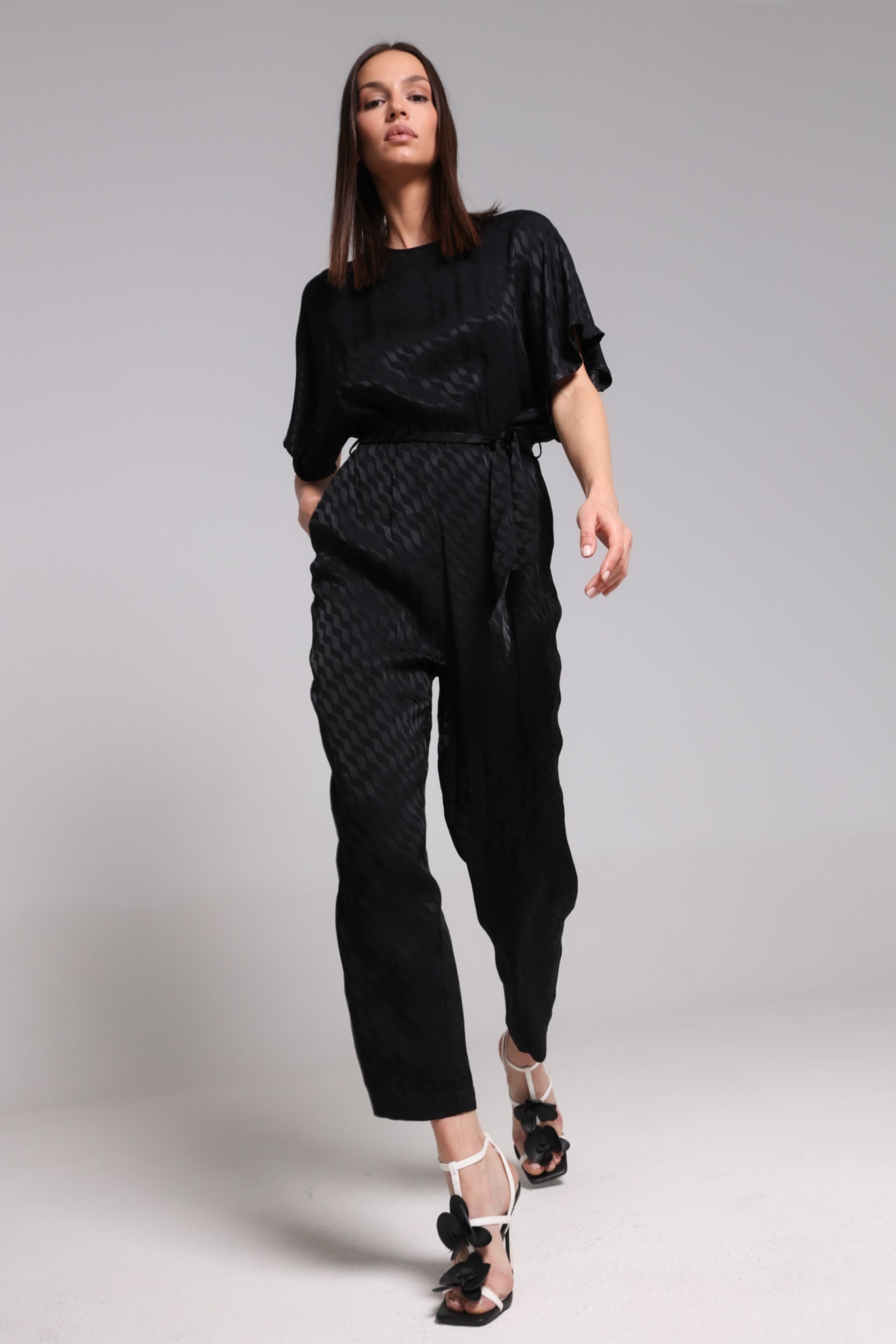 CRNI KOMBINEZON OD VISKOZE – PS Fashion, CRNI KOMBINEZON OD VISKOZE