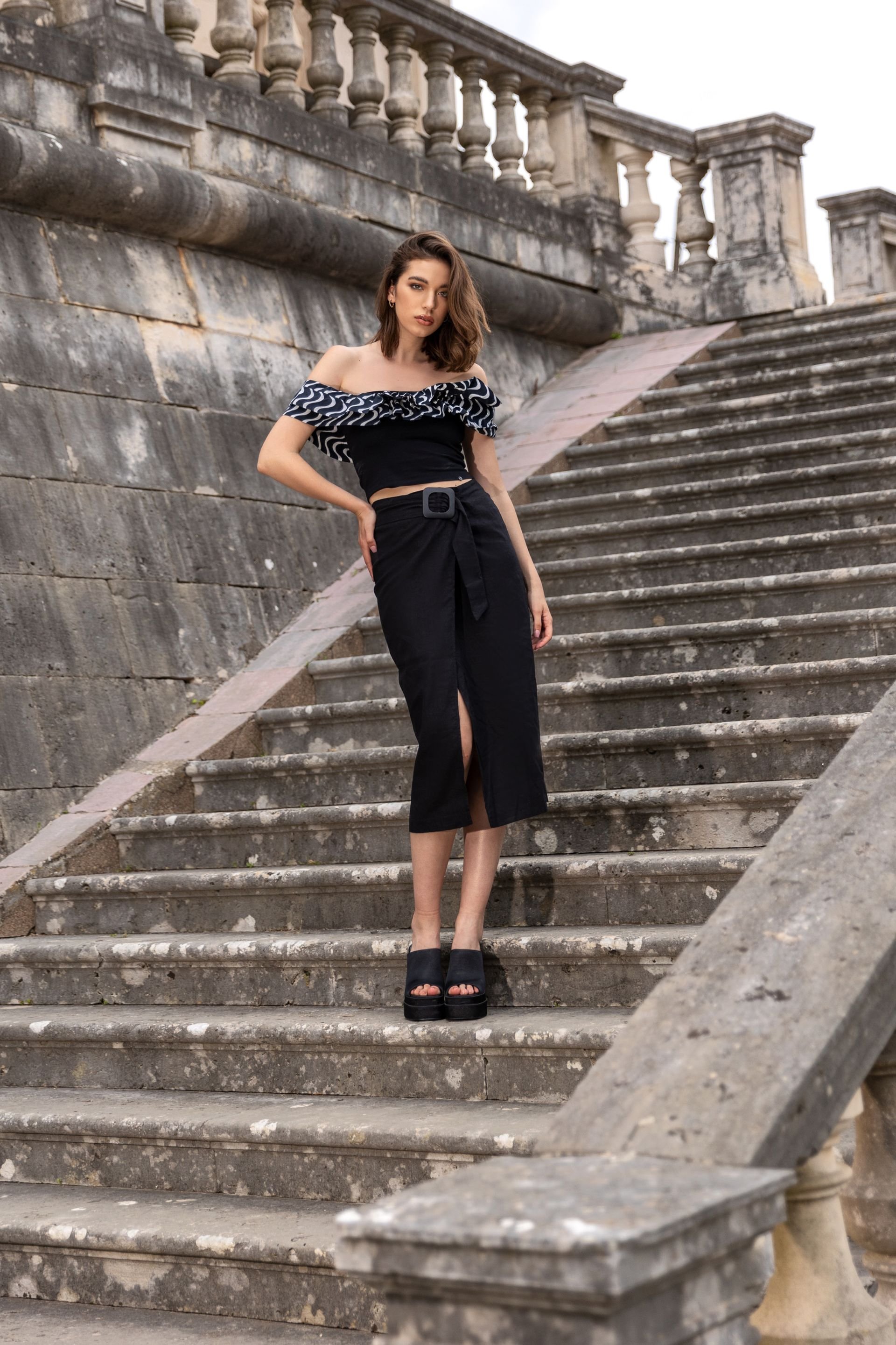 SUKNJA NA PREKLOP – PS Fashion, SUKNJA NA PREKLOP