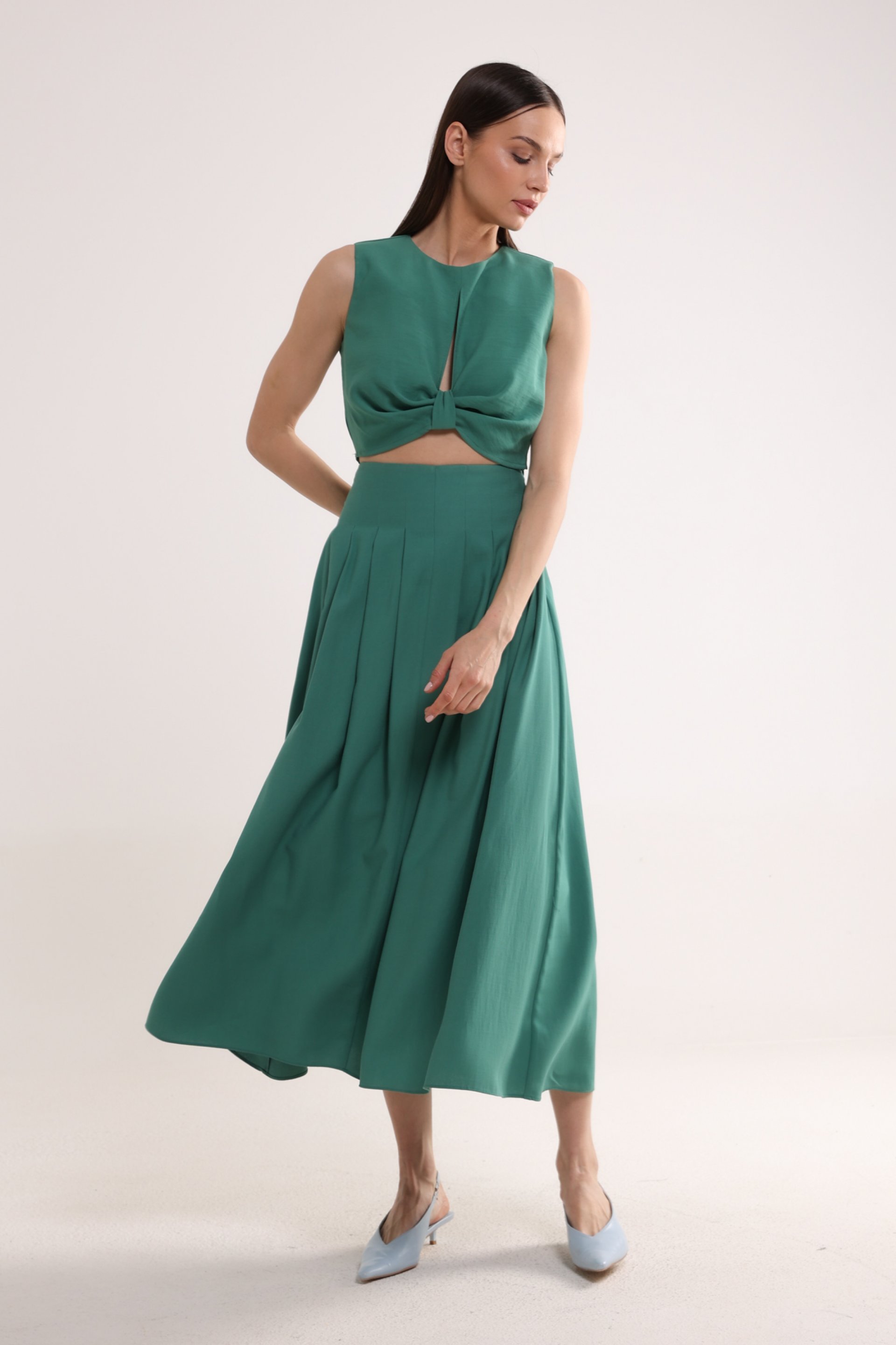 MIDI SUKNJA SA FALTAMA – PS Fashion, MIDI SUKNJA SA FALTAMA