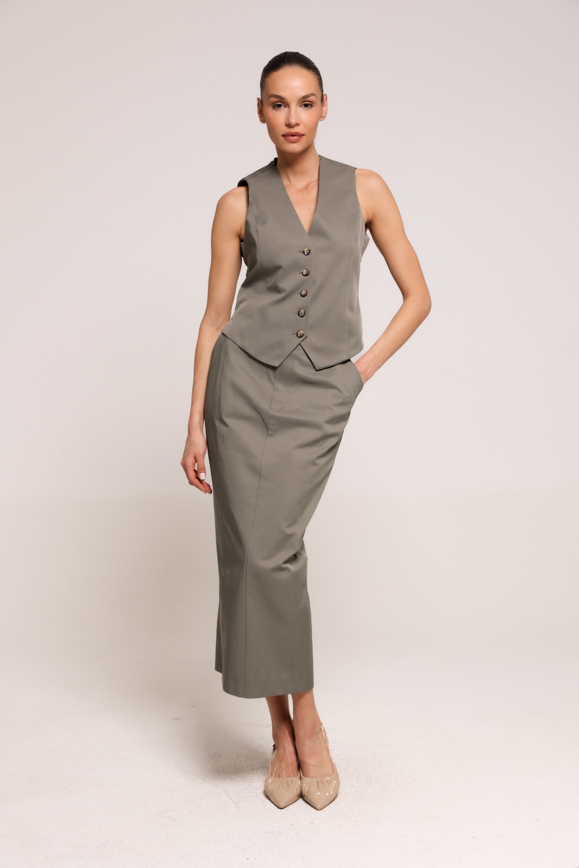 MIDI SUKNJA USKOG KROJA – PS Fashion, MIDI SUKNJA USKOG KROJA