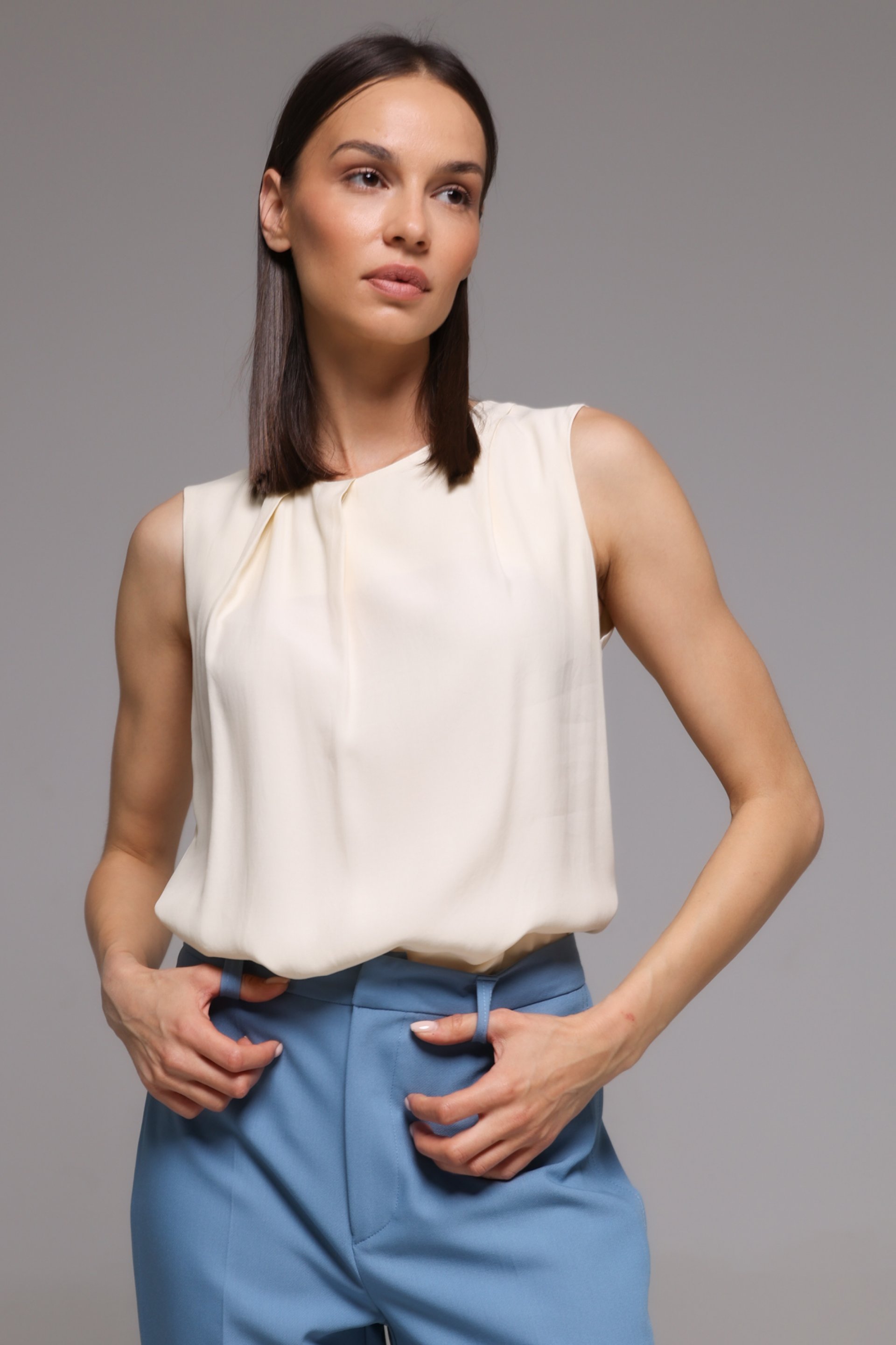 VISKOZNA BLUZA BEZ RUKAVA – PS Fashion, VISKOZNA BLUZA BEZ RUKAVA