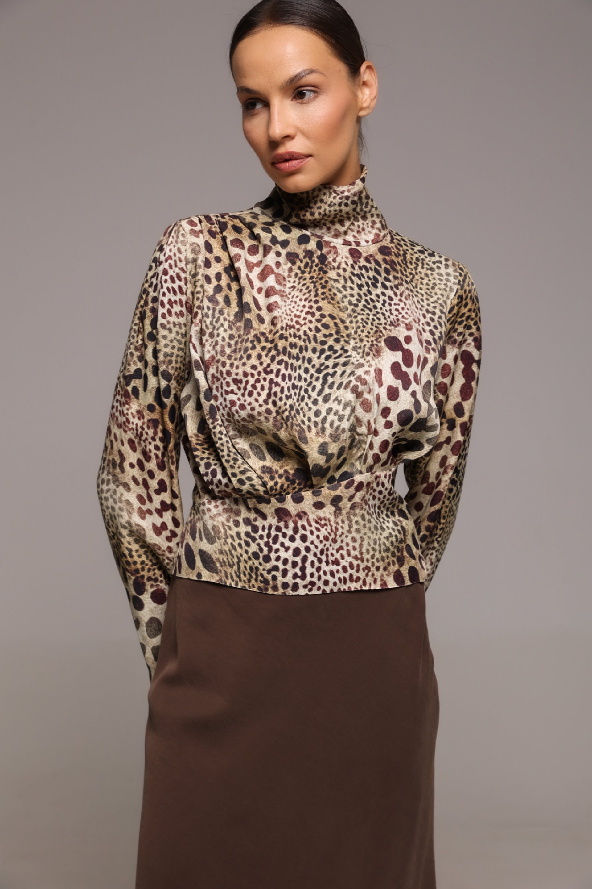 VISKOZNA BLUZA U ANIMAL PRINTU – PS Fashion, VISKOZNA BLUZA U ANIMAL PRINTU