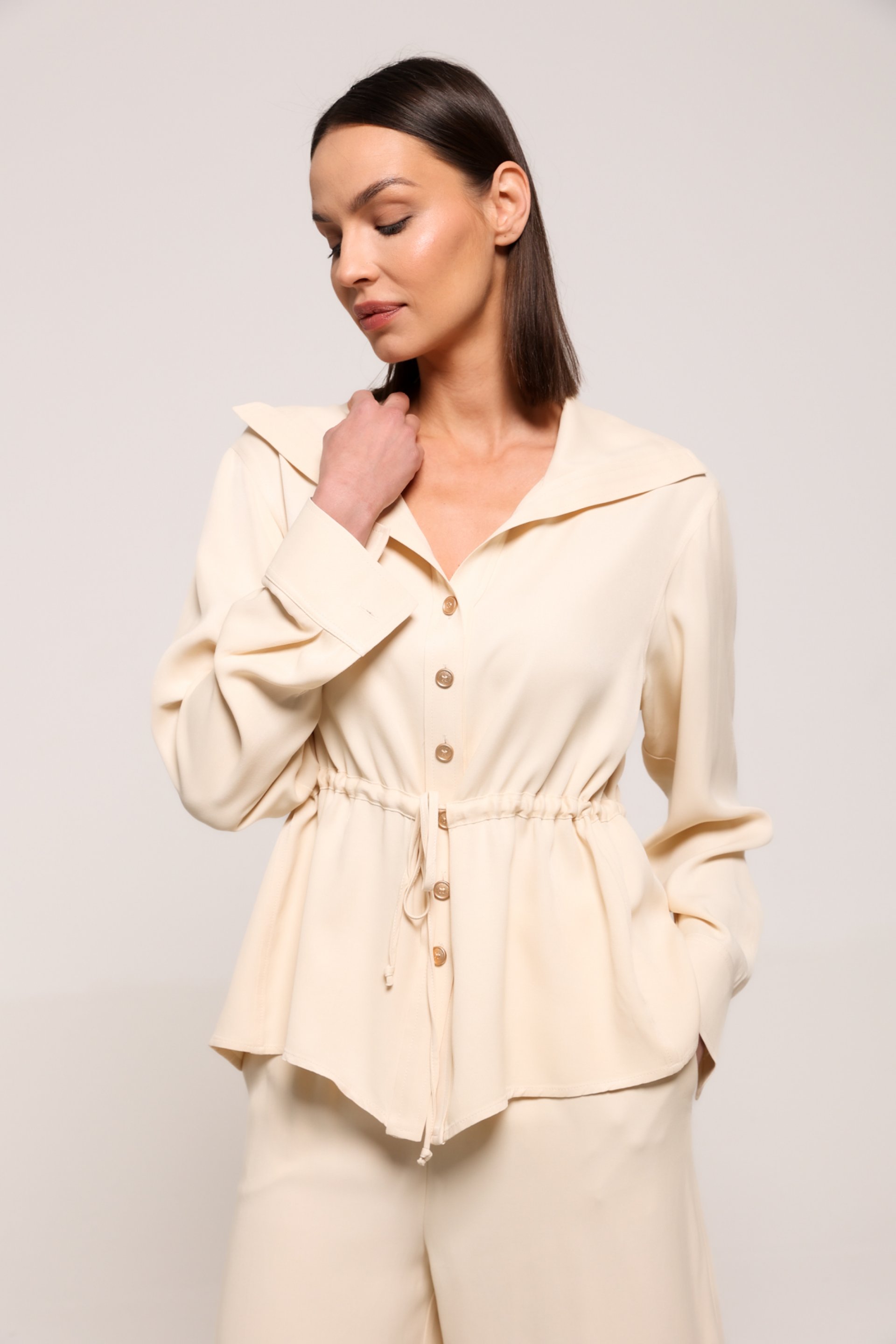 VISKOZNA BLUZA SA VEZIVANJEM U STRUKU – PS Fashion, VISKOZNA BLUZA SA VEZIVANJEM U STRUKU