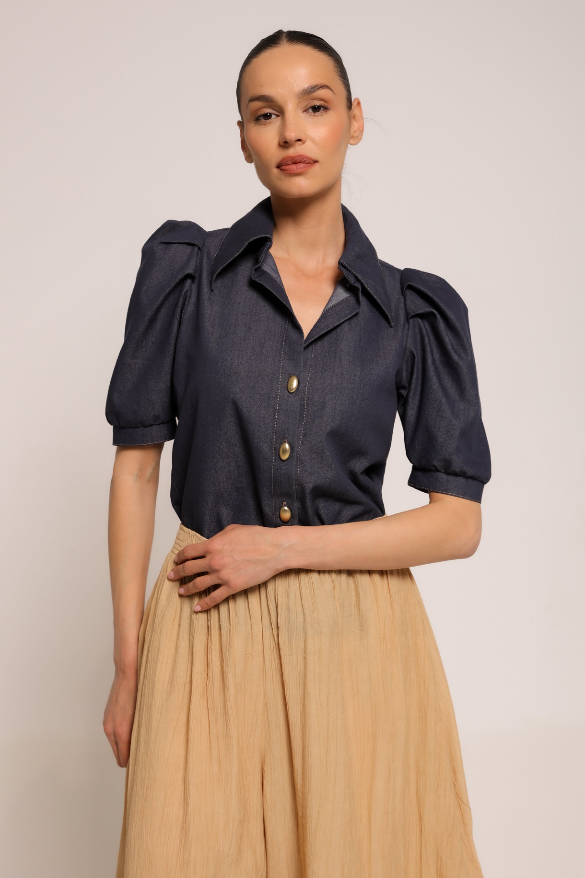 BLUZA SA PUF RUKAVIMA – PS Fashion, BLUZA SA PUF RUKAVIMA