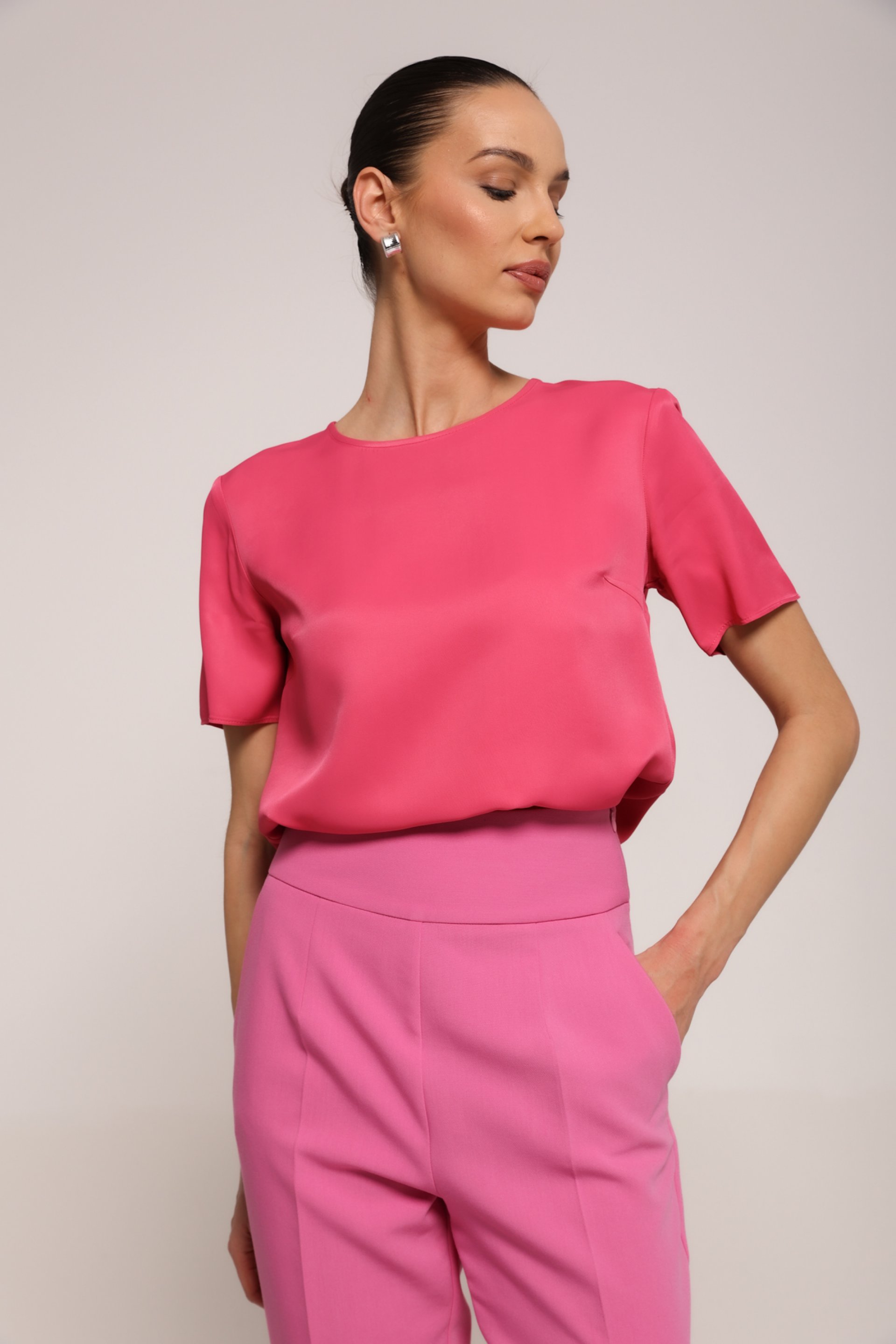 VISKOZNA BLUZA SA KRATKIM RUKAVIMA – PS Fashion, VISKOZNA BLUZA SA KRATKIM RUKAVIMA