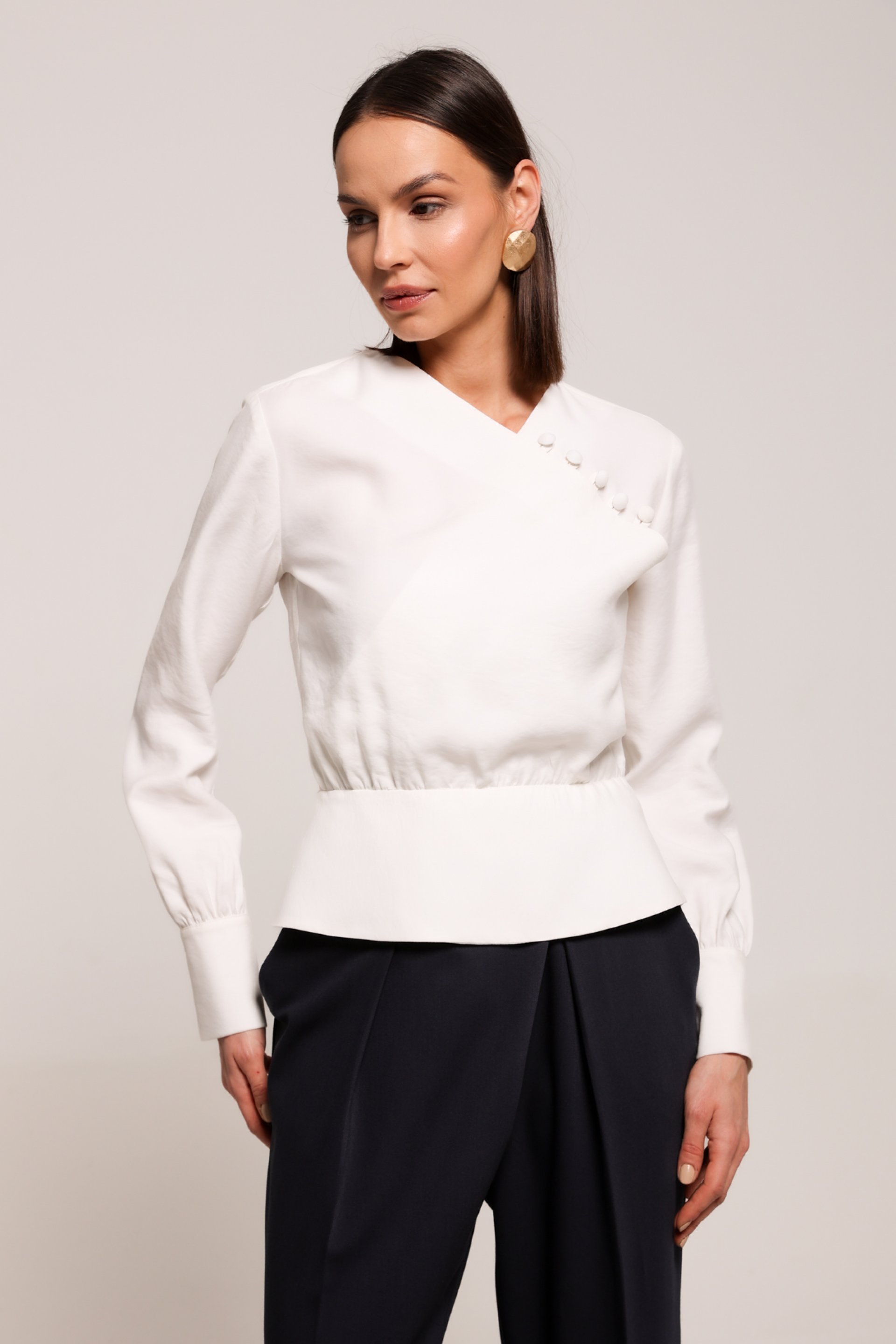 BLUZA SA DEKORATIVNIM DUGMIĆIMA – PS Fashion, BLUZA SA DEKORATIVNIM DUGMIĆIMA