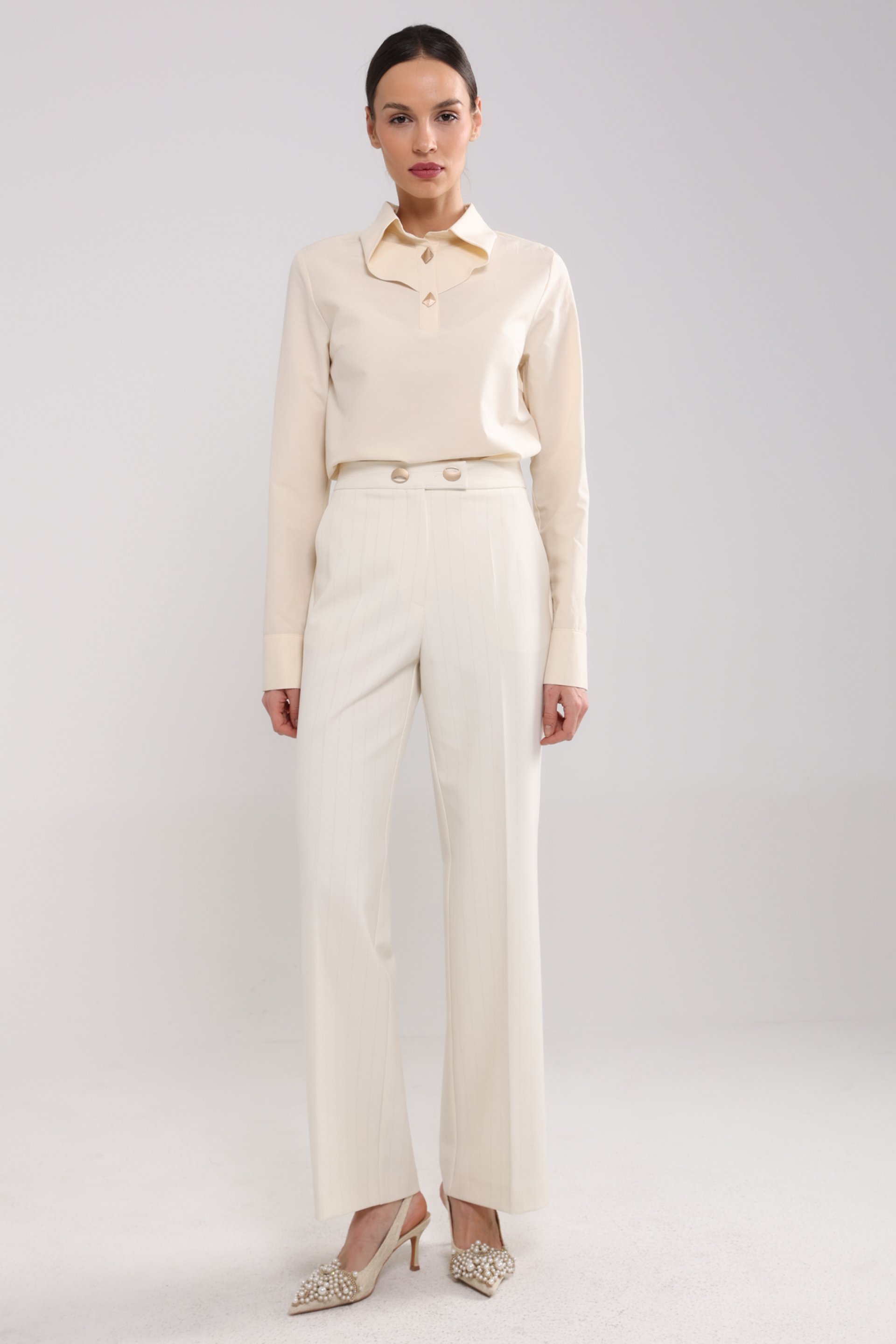 ELEGANTNE PRUGASTE PANTALONE – PS Fashion, ELEGANTNE PRUGASTE PANTALONE