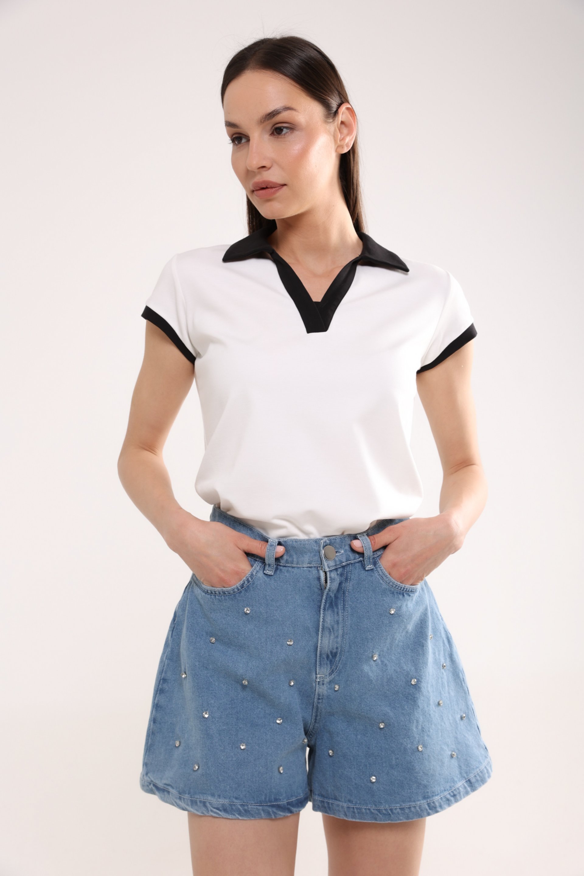 MAJICA SA KONTRASNOM KRAGNOM – PS Fashion, MAJICA SA KONTRASNOM KRAGNOM