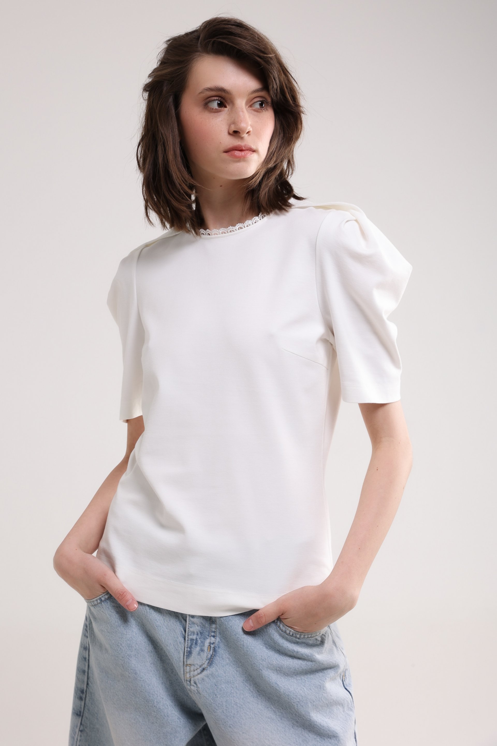 MAJICA SA ČIPKASTIM DETALJEM – PS Fashion, MAJICA SA ČIPKASTIM DETALJEM