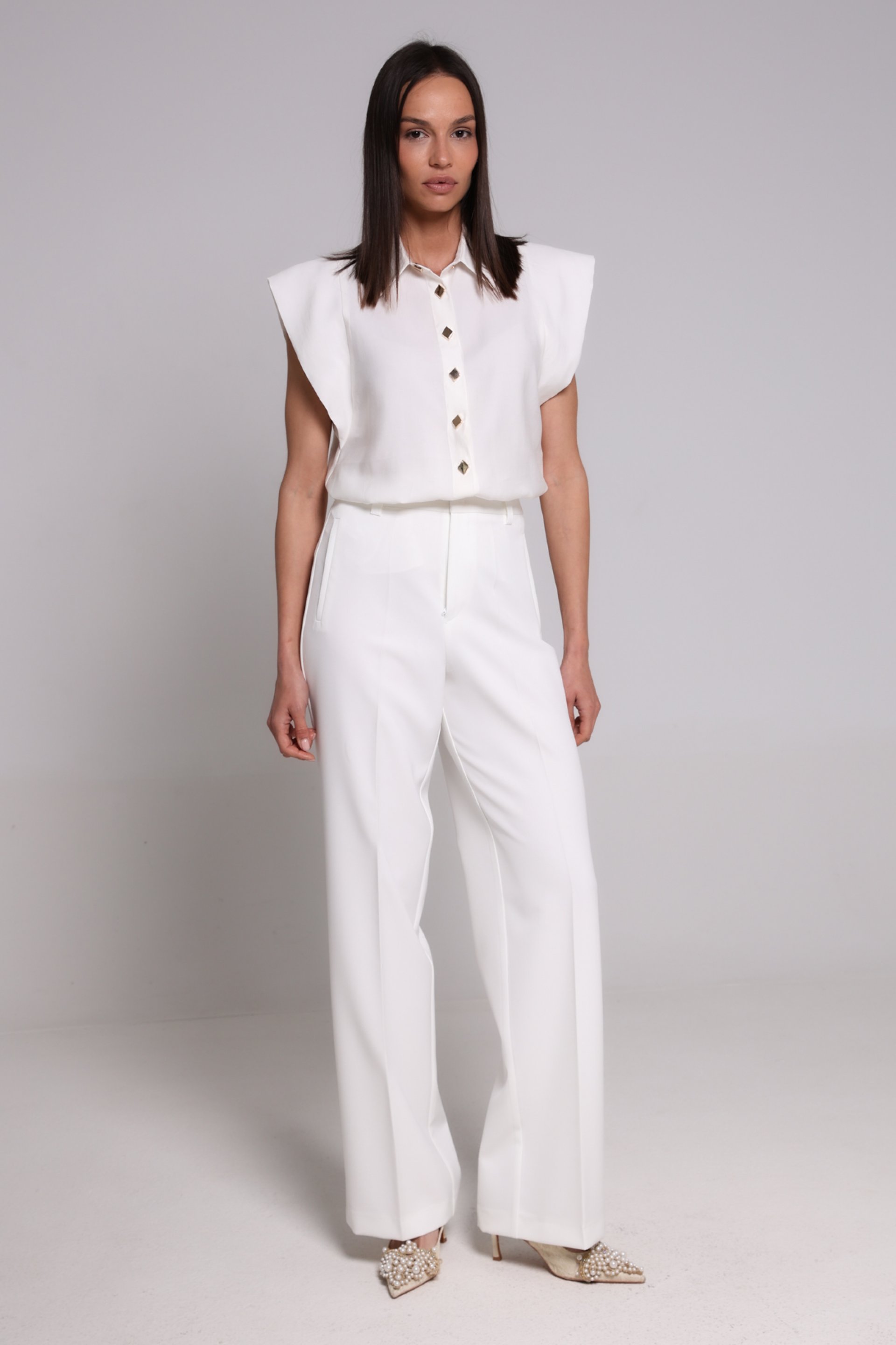 BELE PANTALONE RAVNOG KROJA – PS Fashion, BELE PANTALONE RAVNOG KROJA