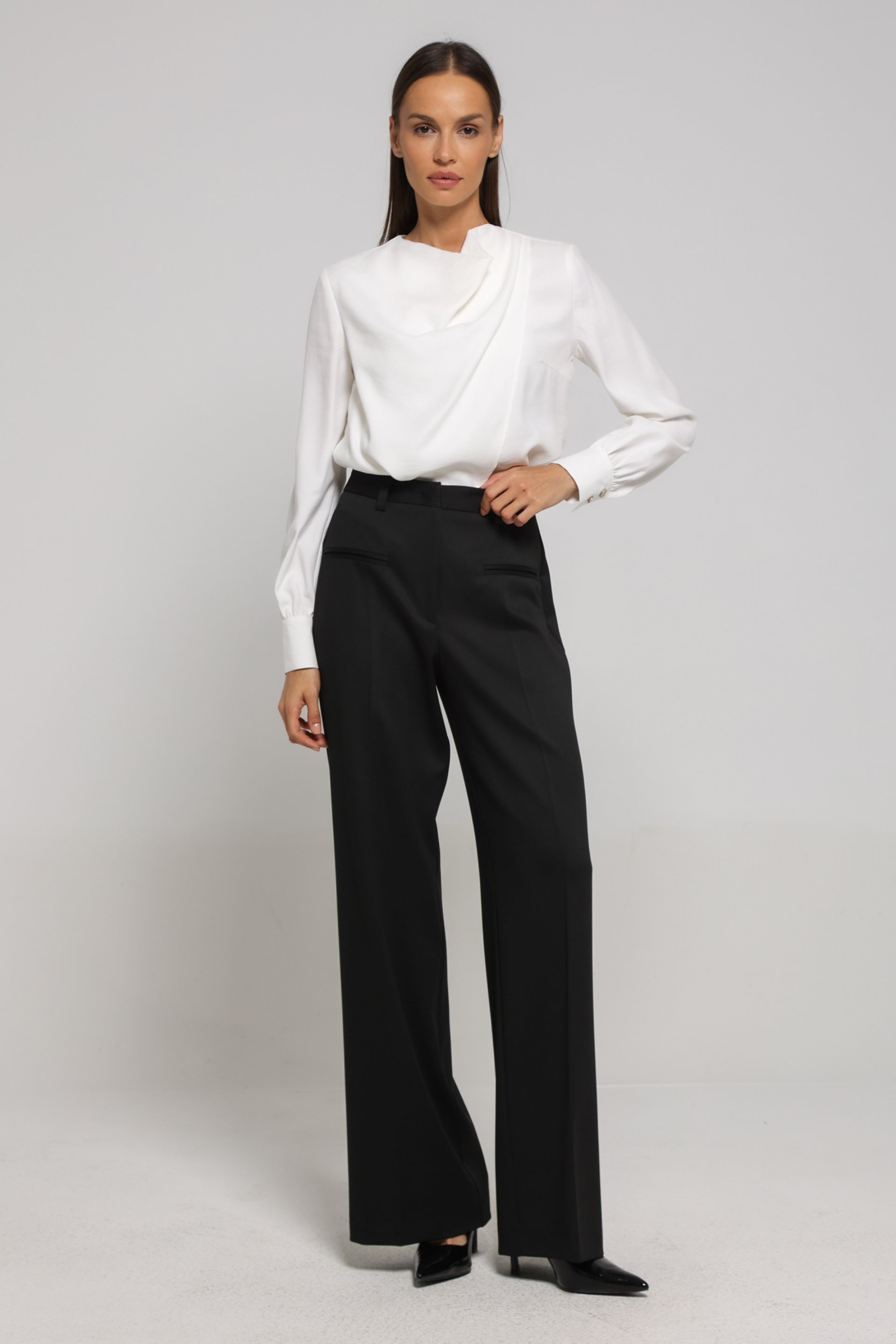 ELEGANTNE CRNE PANTALONE – PS Fashion, ELEGANTNE CRNE PANTALONE