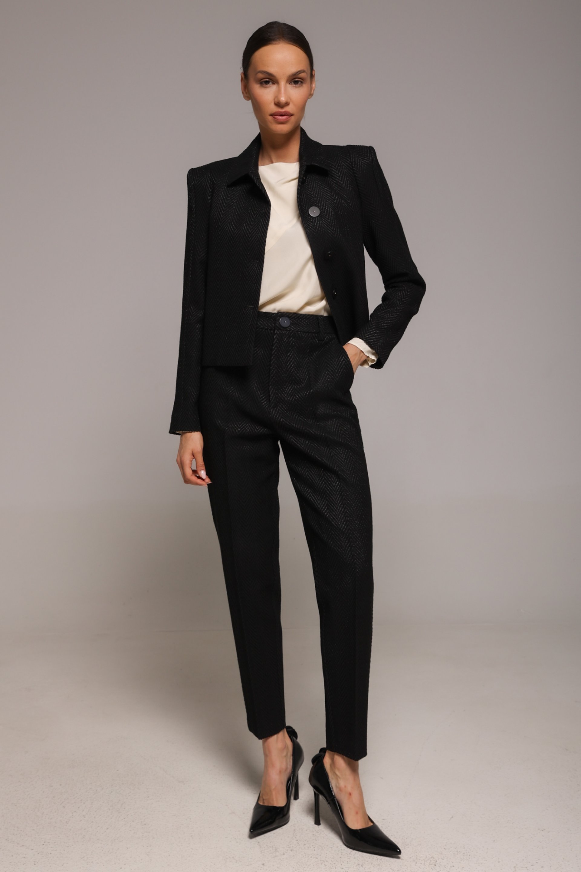 ELEGANTNE CRNE PANTALONE – PS Fashion, ELEGANTNE CRNE PANTALONE