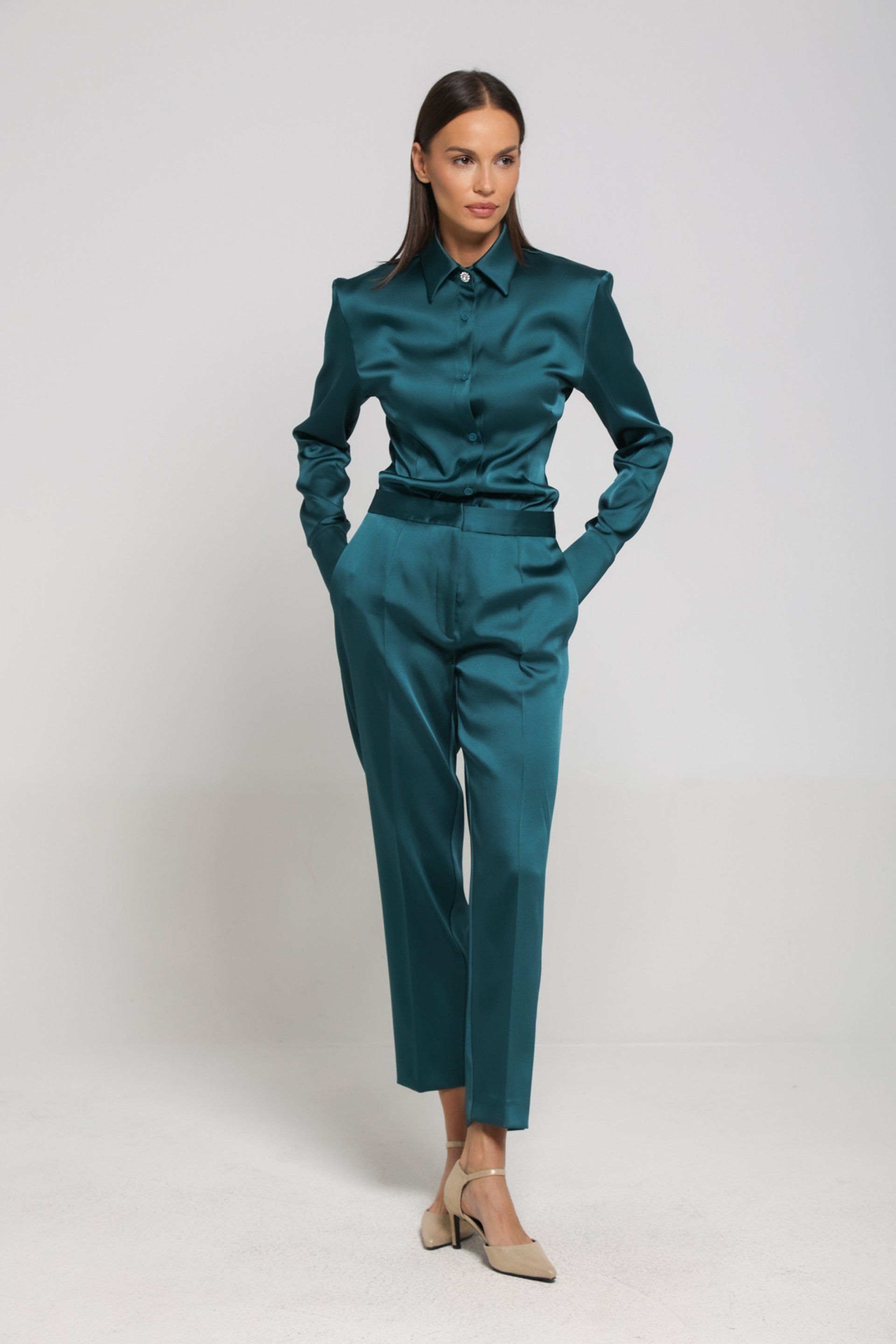 ELEGANTNE SATENSKE PANTALONE – PS Fashion, ELEGANTNE SATENSKE PANTALONE