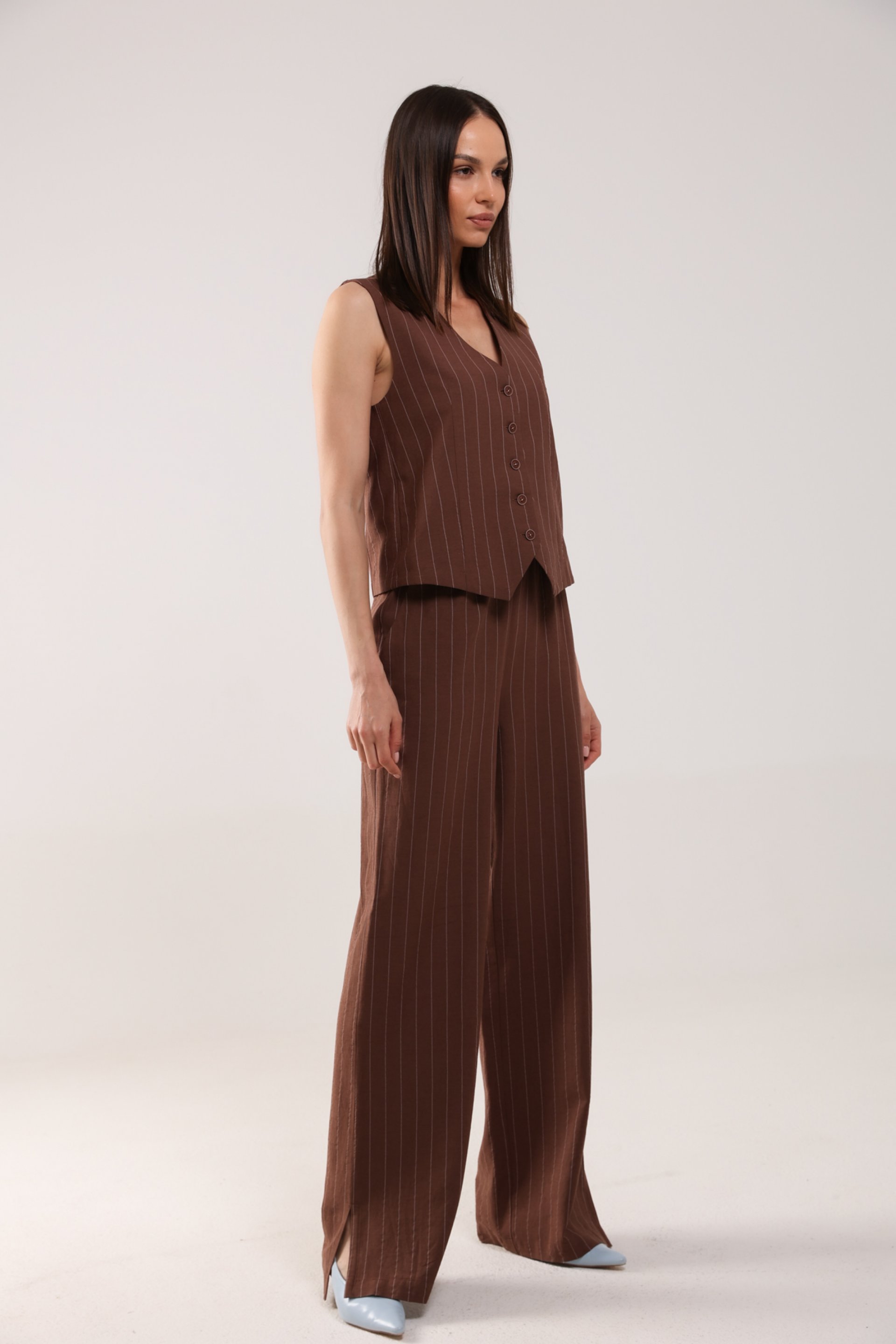 PRUGASTE PANTALONE OD PAMUKA I VISKOZE – PS Fashion, PRUGASTE PANTALONE OD PAMUKA I VISKOZE