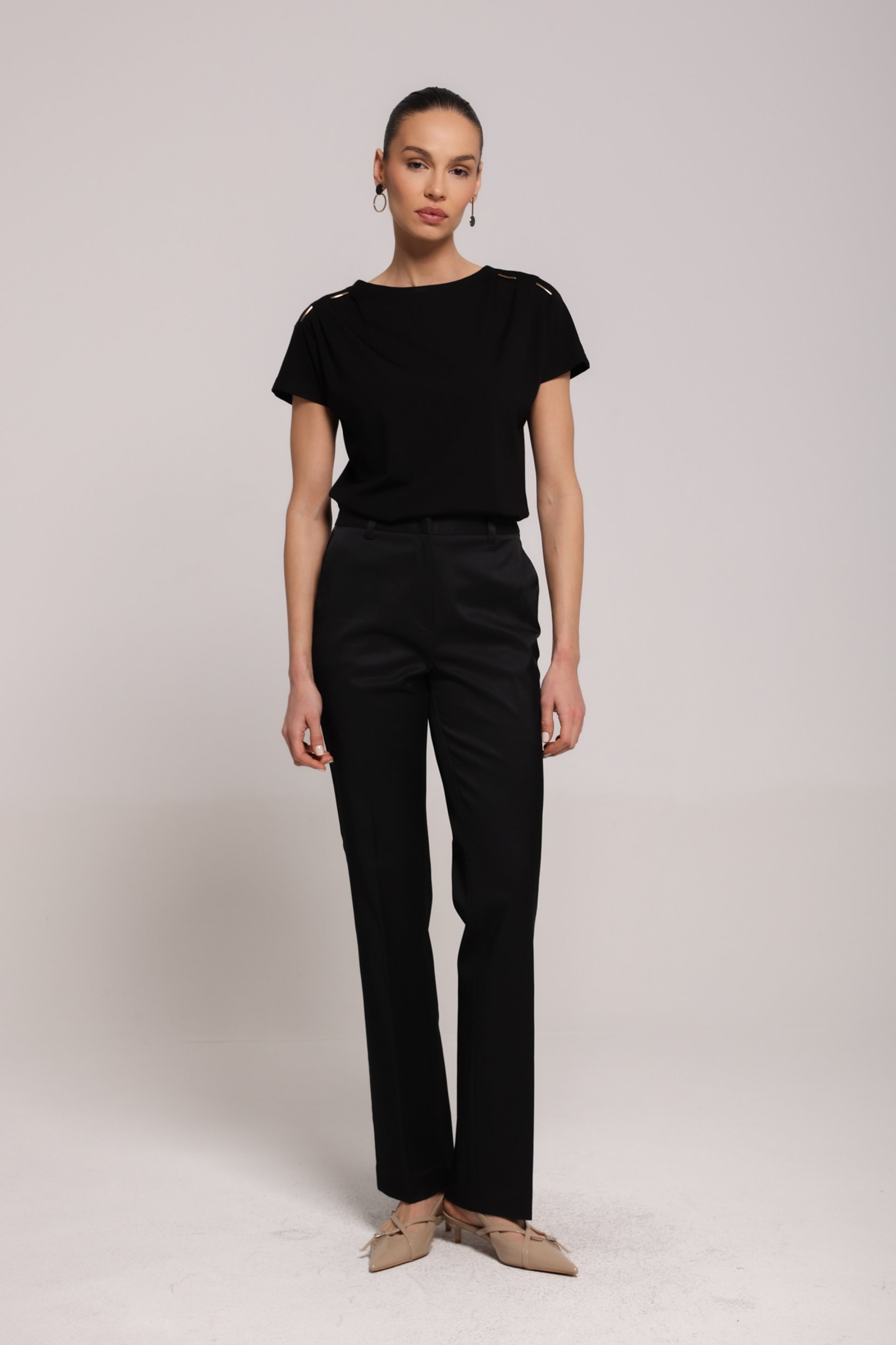 ELEGANTNE CRNE PANTALONE – PS Fashion, ELEGANTNE CRNE PANTALONE 