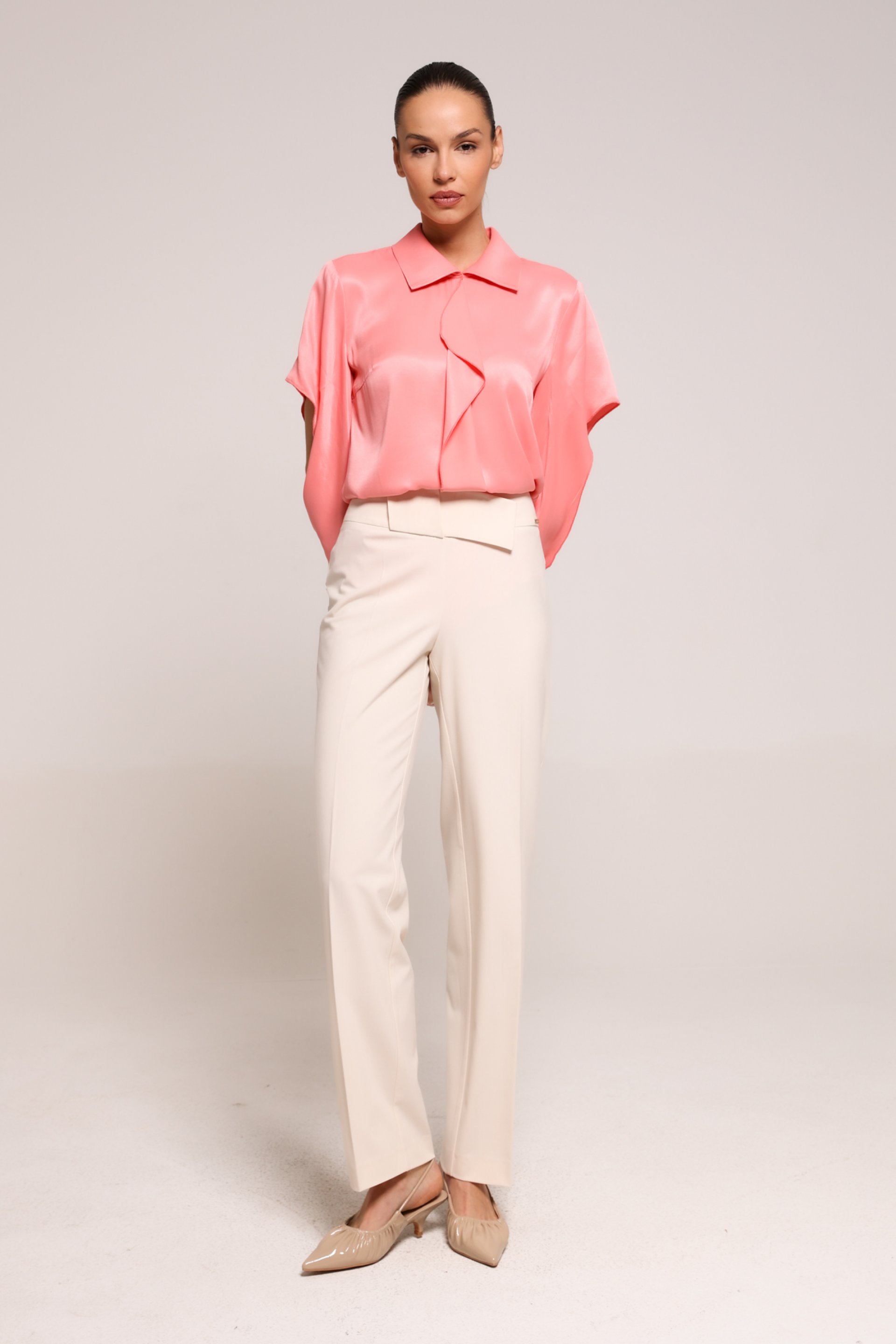 ELEGANTNE BEŽ PANTALONE RAVNOG KROJA – PS Fashion, ELEGANTNE BEŽ PANTALONE RAVNOG KROJA