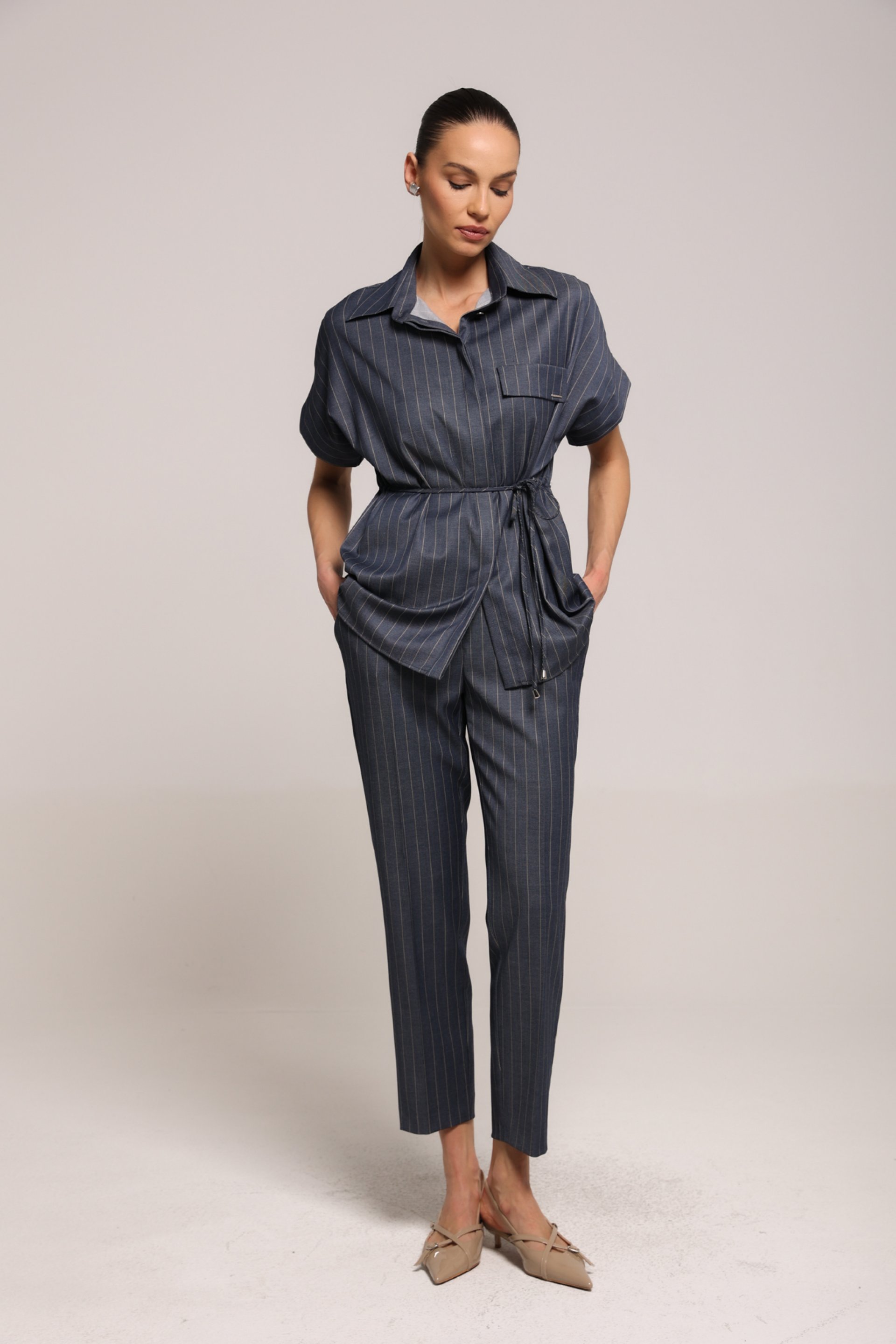 PRUGASTE PANTALONE VISOKOG STRUKA – PS Fashion, PRUGASTE PANTALONE VISOKOG STRUKA