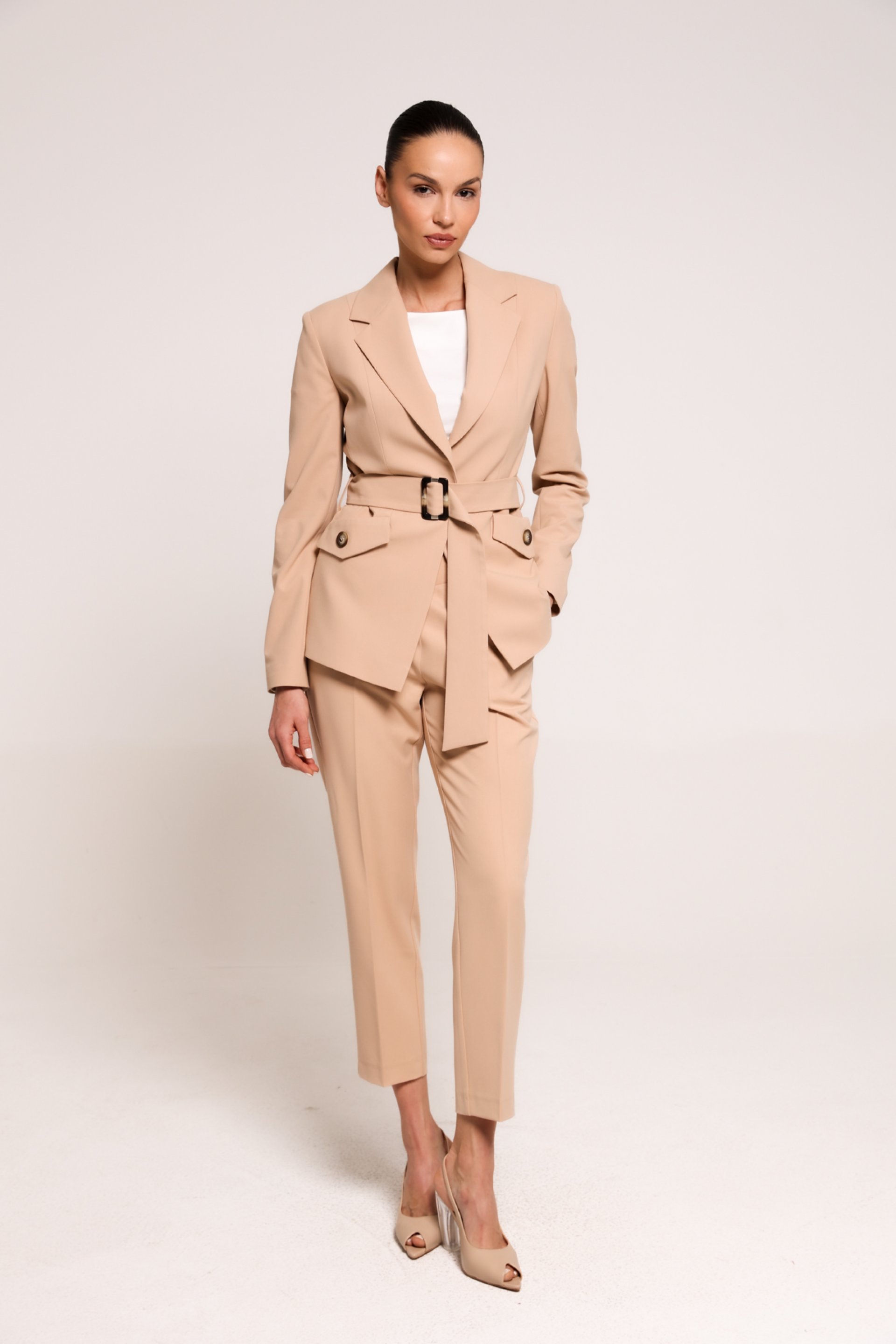 BEŽ PANTALONE VISOKOG STRUKA – PS Fashion, BEŽ PANTALONE VISOKOG STRUKA