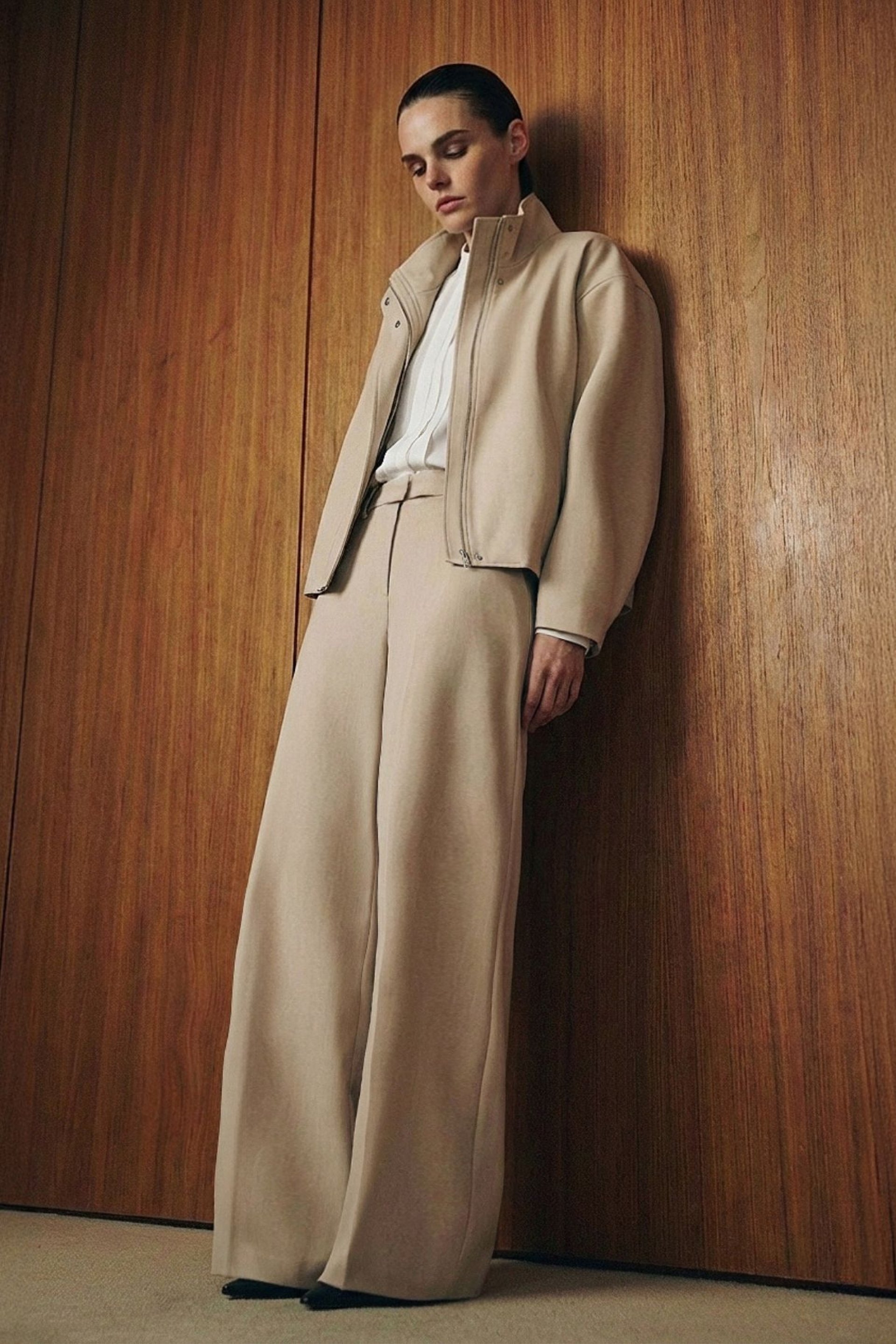 ŠIROKE BEŽ PANTALONE – PS Fashion, ŠIROKE BEŽ PANTALONE