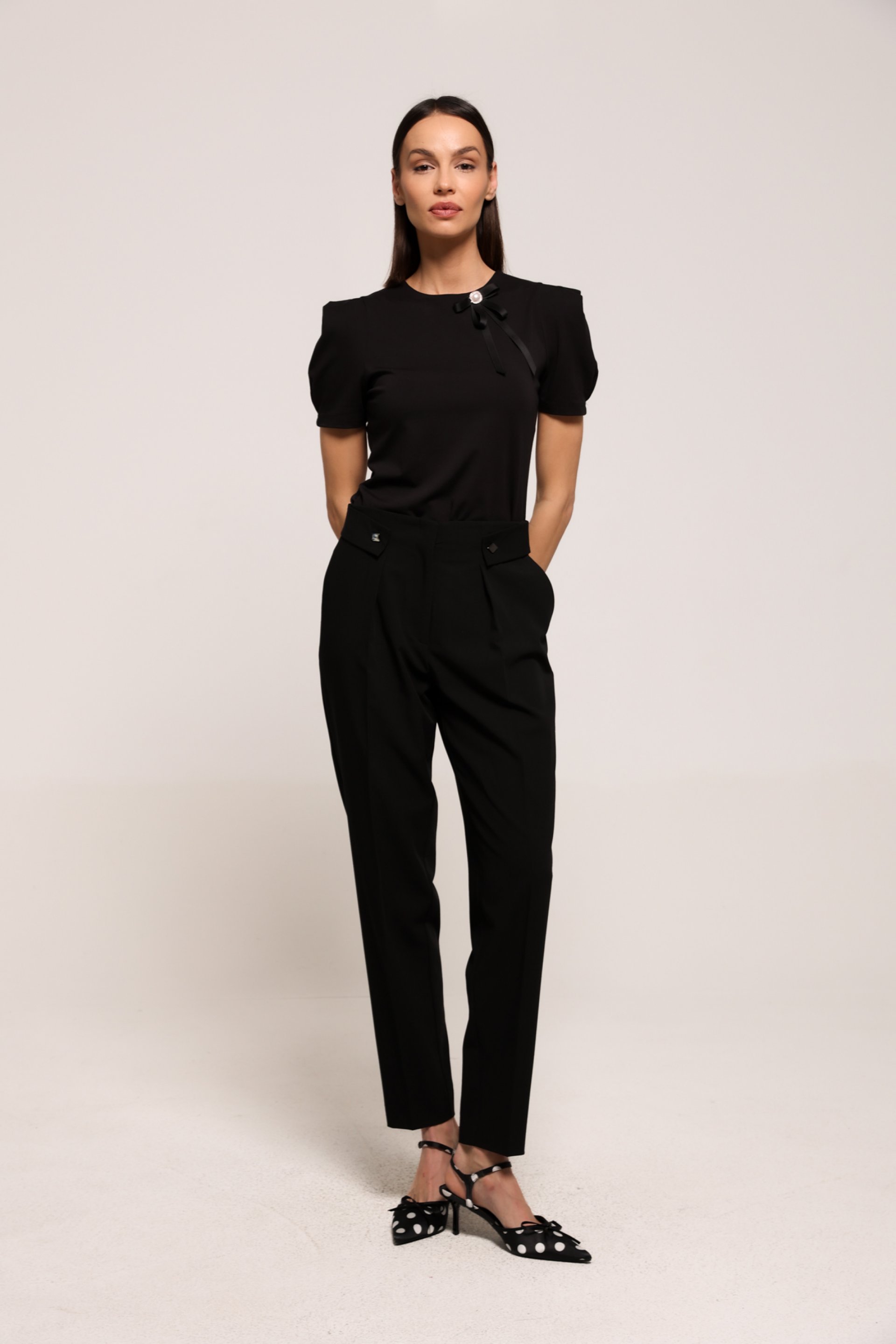 PANTALONE VISOKOG STRUKA SA UKRASNIM DUGMIĆIMA – PS Fashion, PANTALONE VISOKOG STRUKA SA UKRASNIM DUGMIĆIMA