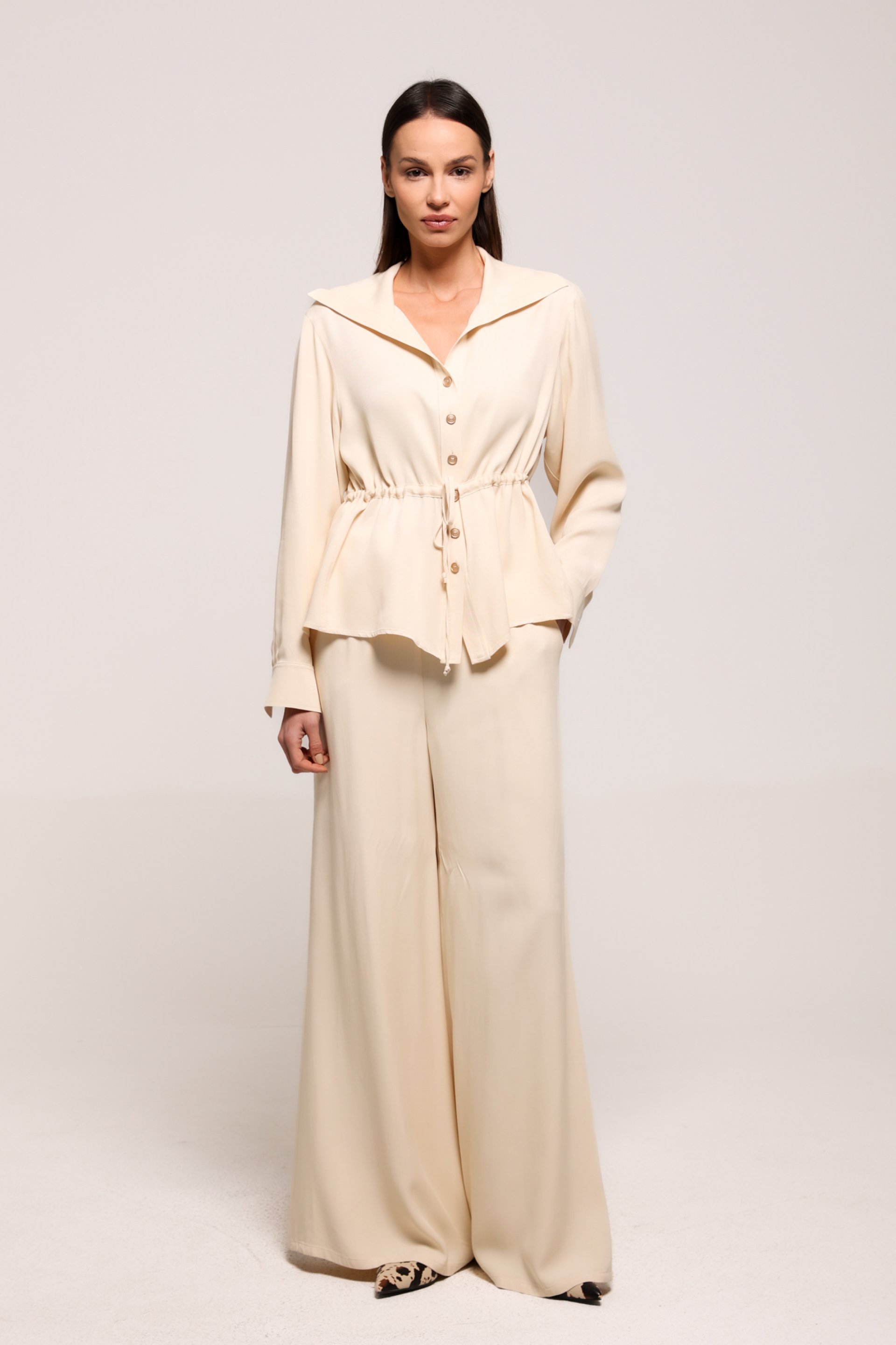 ŠIROKE PANTALONE SA ELASTIČNIM POJASOM – PS Fashion, ŠIROKE PANTALONE SA ELASTIČNIM POJASOM