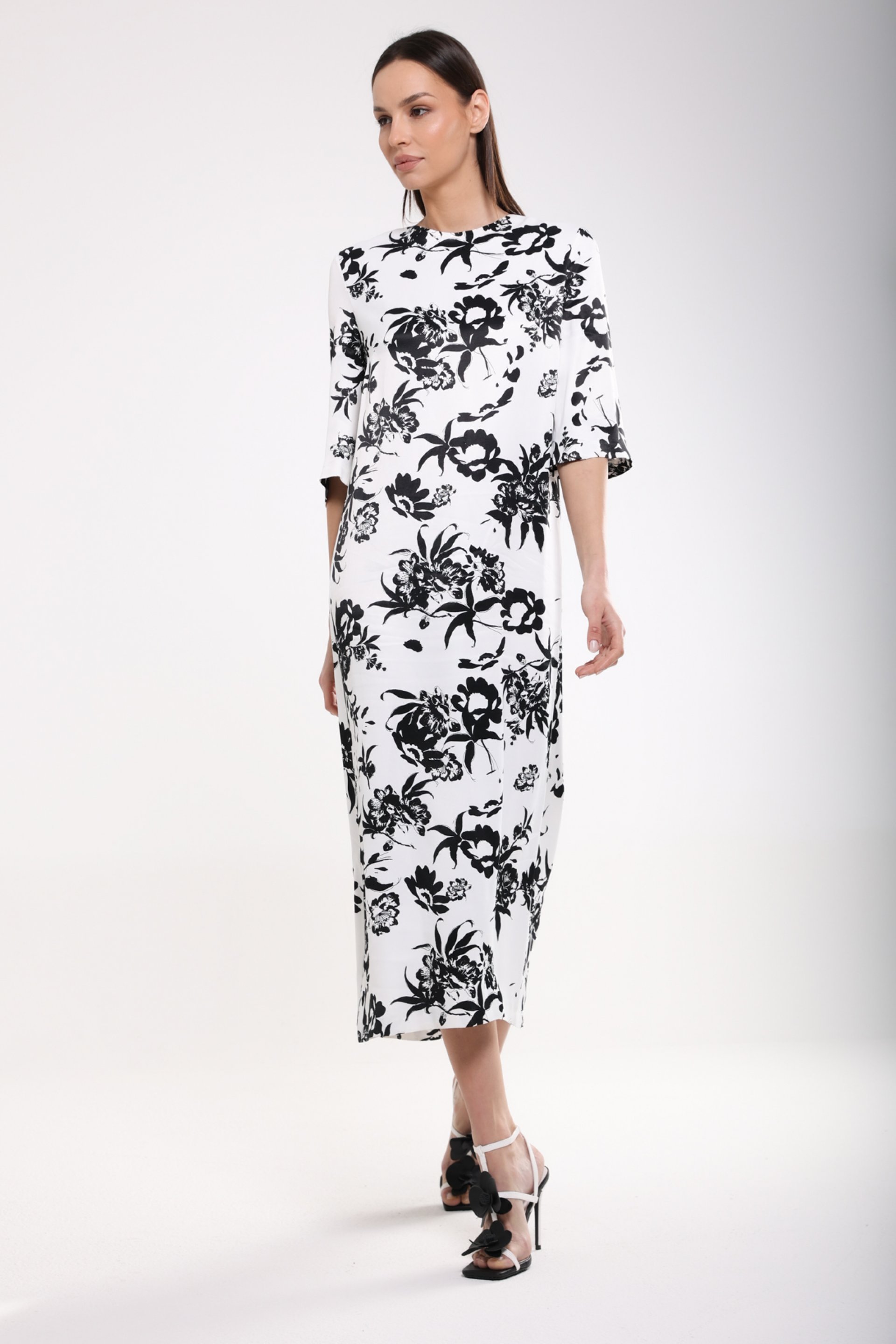 MIDI HALJINA OD VISKOZE – PS Fashion, MIDI HALJINA OD VISKOZE