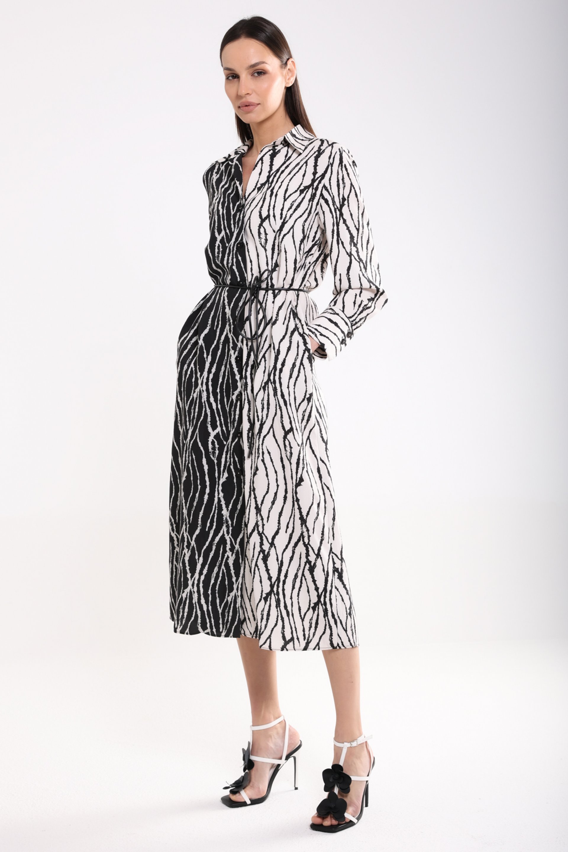 MIDI HALJINA OD VISKOZE – PS Fashion, MIDI HALJINA OD VISKOZE