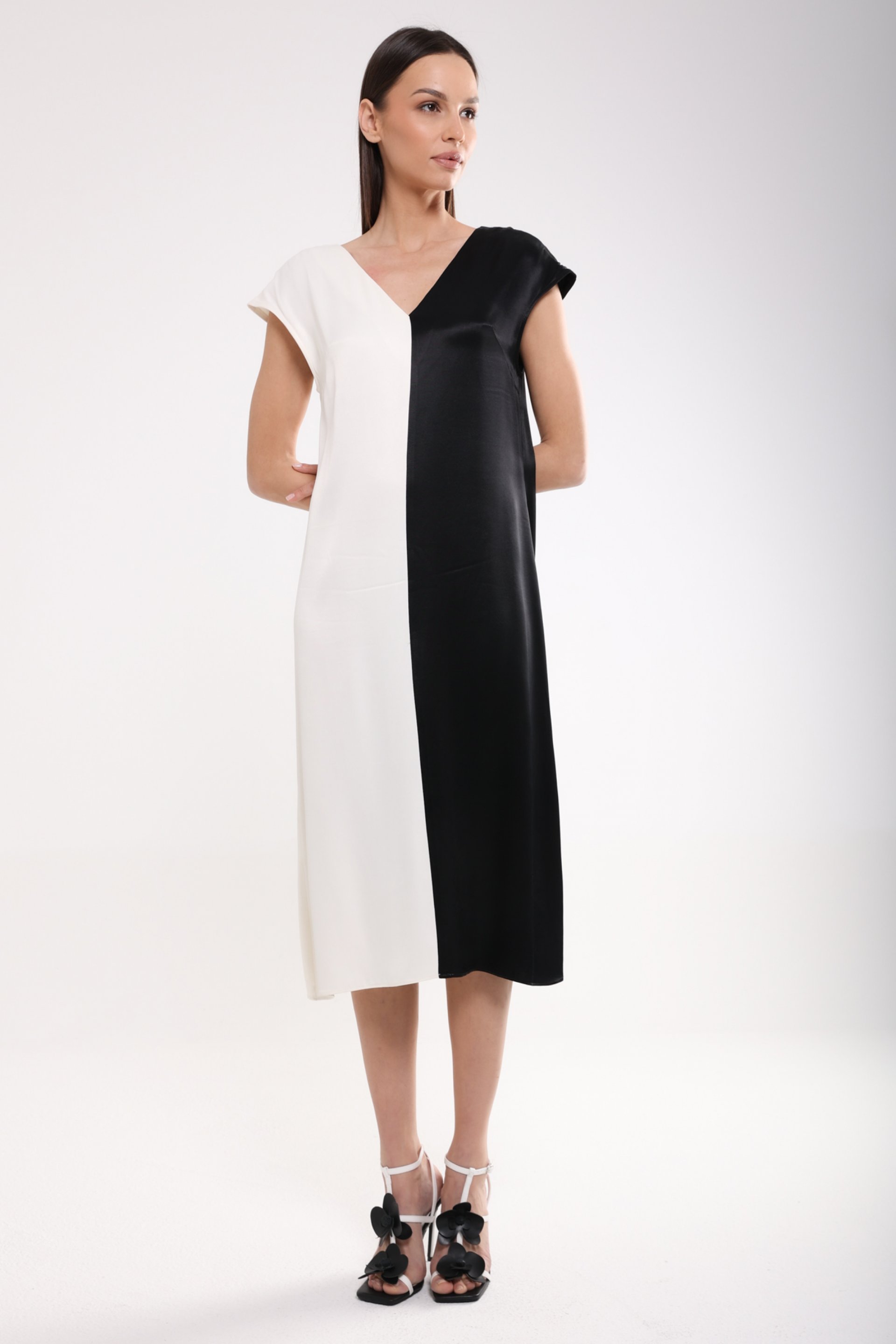 MIDI HALJINA OD VISKOZE – PS Fashion, MIDI HALJINA OD VISKOZE