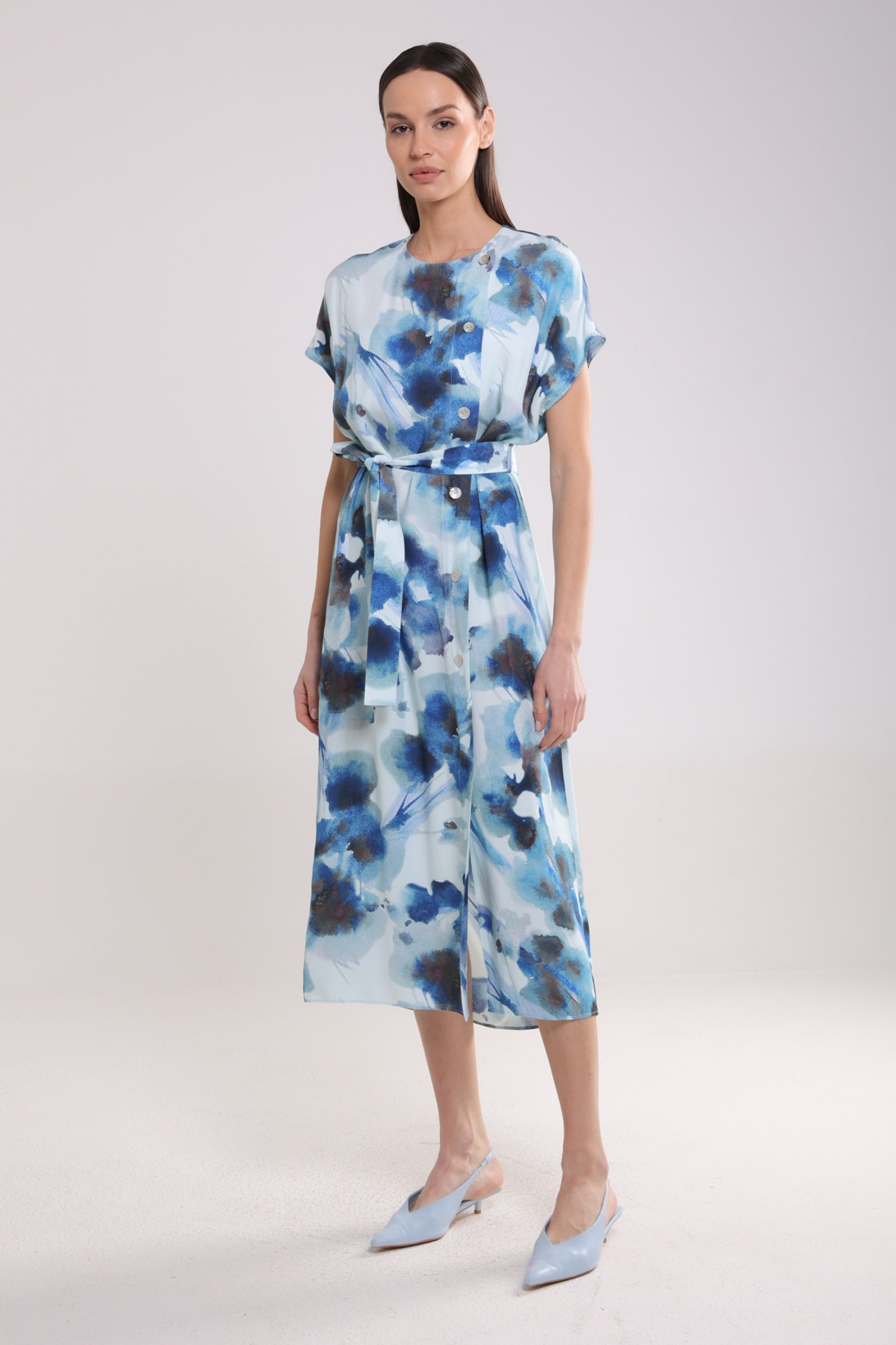 MIDI HALJINA OD VISKOZE – PS Fashion, MIDI HALJINA OD VISKOZE