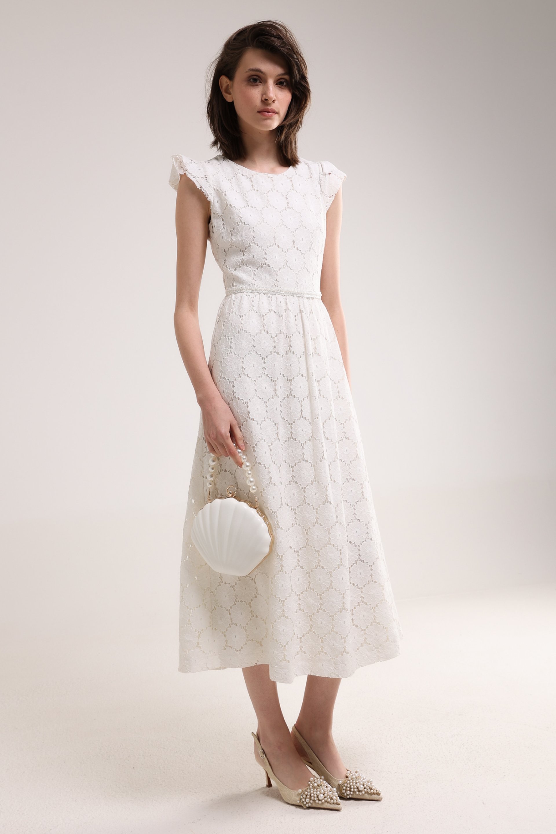 ČIPKANA MIDI HALJINA – PS Fashion, ČIPKANA MIDI HALJINA