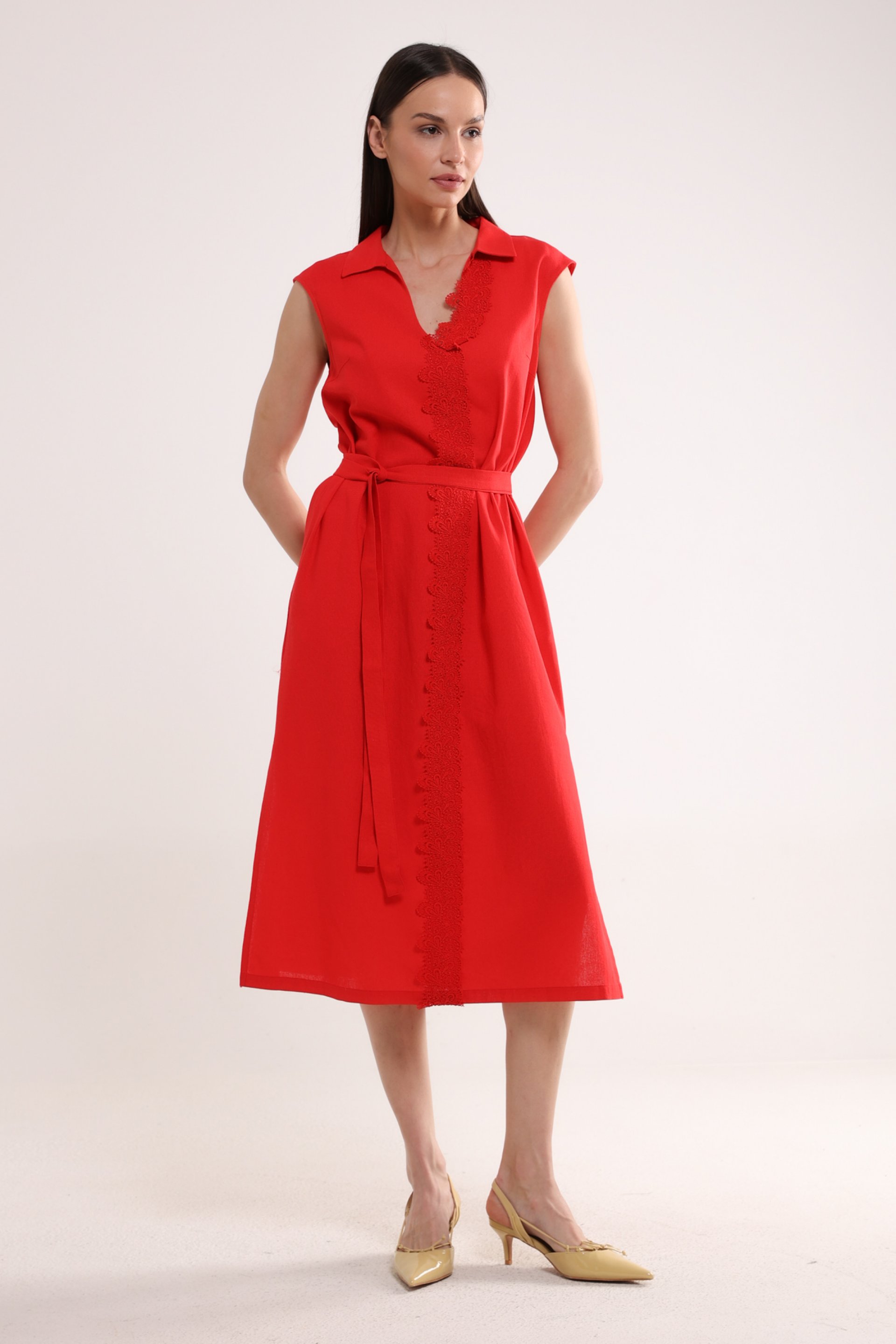 MIDI HALJINA OD VISKOZE I LANA – PS Fashion, MIDI HALJINA OD VISKOZE I LANA