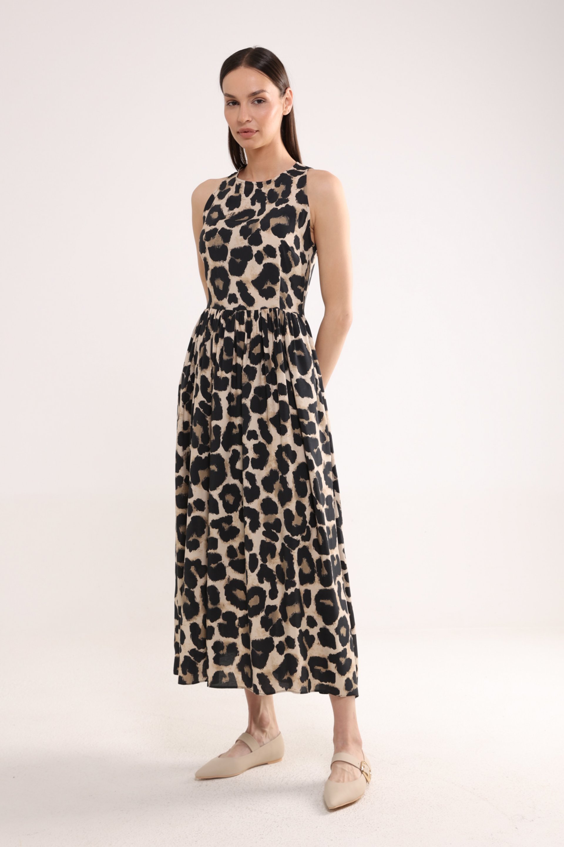 MIDI HALJINA U ANIMAL PRINTU – PS Fashion, MIDI HALJINA U ANIMAL PRINTU