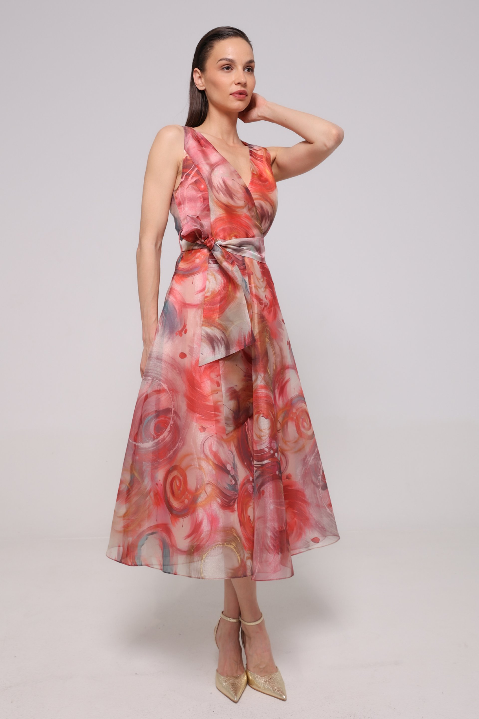 MIDI HALJINA SA POJASOM – PS Fashion, MIDI HALJINA SA POJASOM