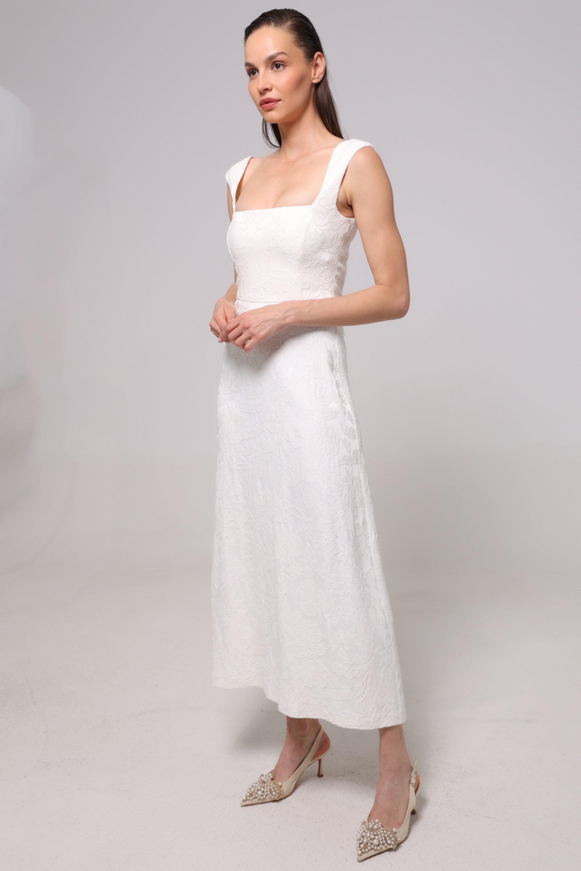 MIDI HALJINA SA RELJEFNOM TEKSTUROM – PS Fashion, MIDI HALJINA SA RELJEFNOM TEKSTUROM