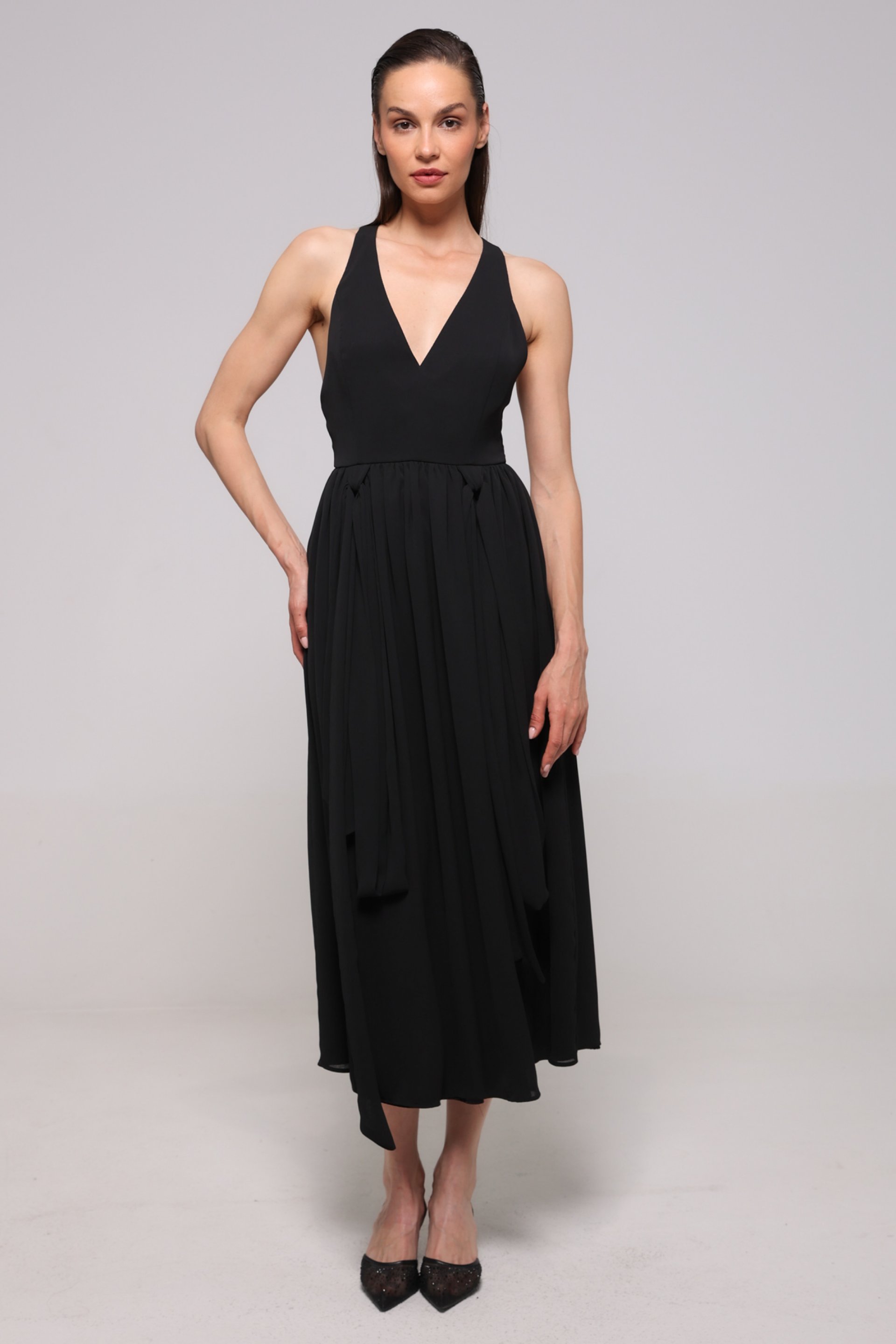 MIDI HALJINA SA UKRŠTENIM BRETELAMA – PS Fashion, MIDI HALJINA SA UKRŠTENIM BRETELAMA