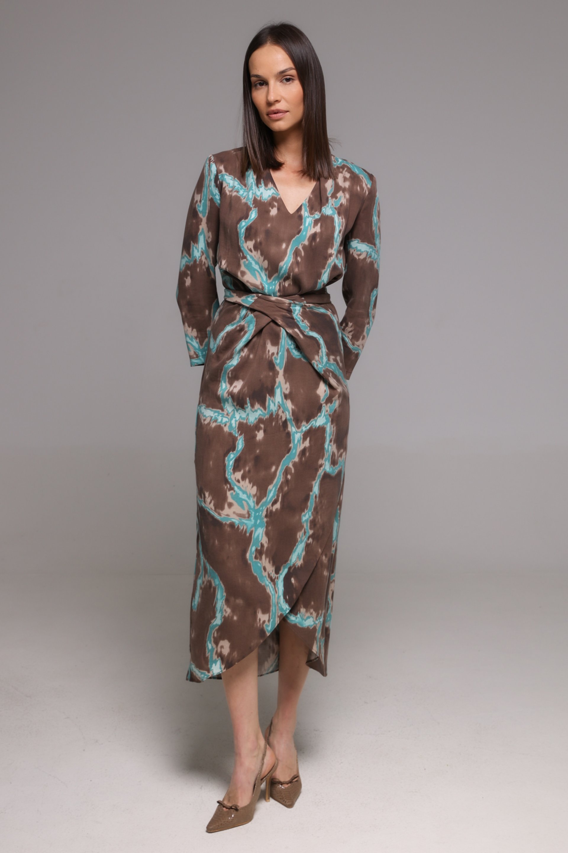 MIDI HALJINA OD VISKOZE – PS Fashion, MIDI HALJINA OD VISKOZE