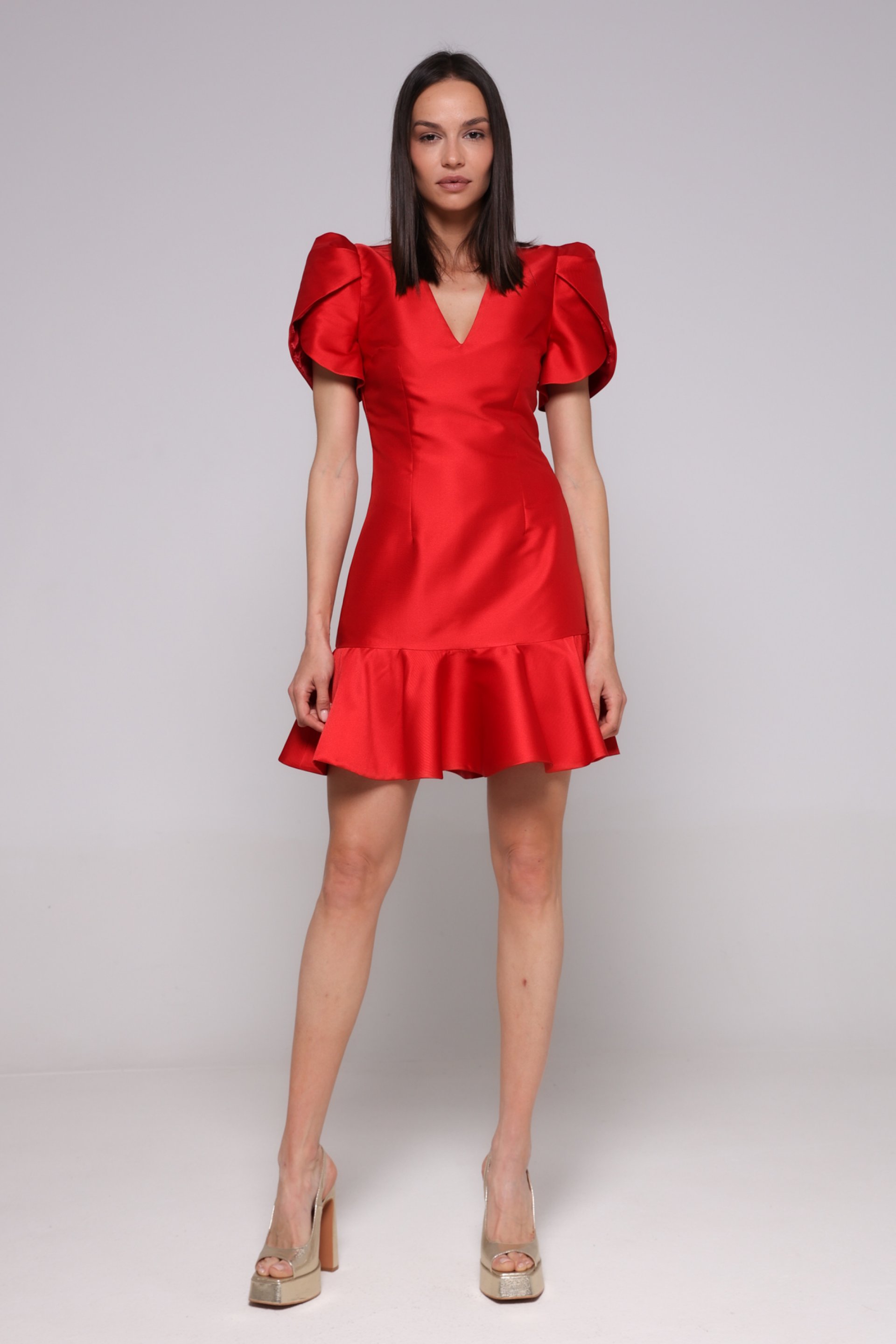 MINI HALJINA SA PUF RUKAVIMA – PS Fashion, MINI HALJINA SA PUF RUKAVIMA