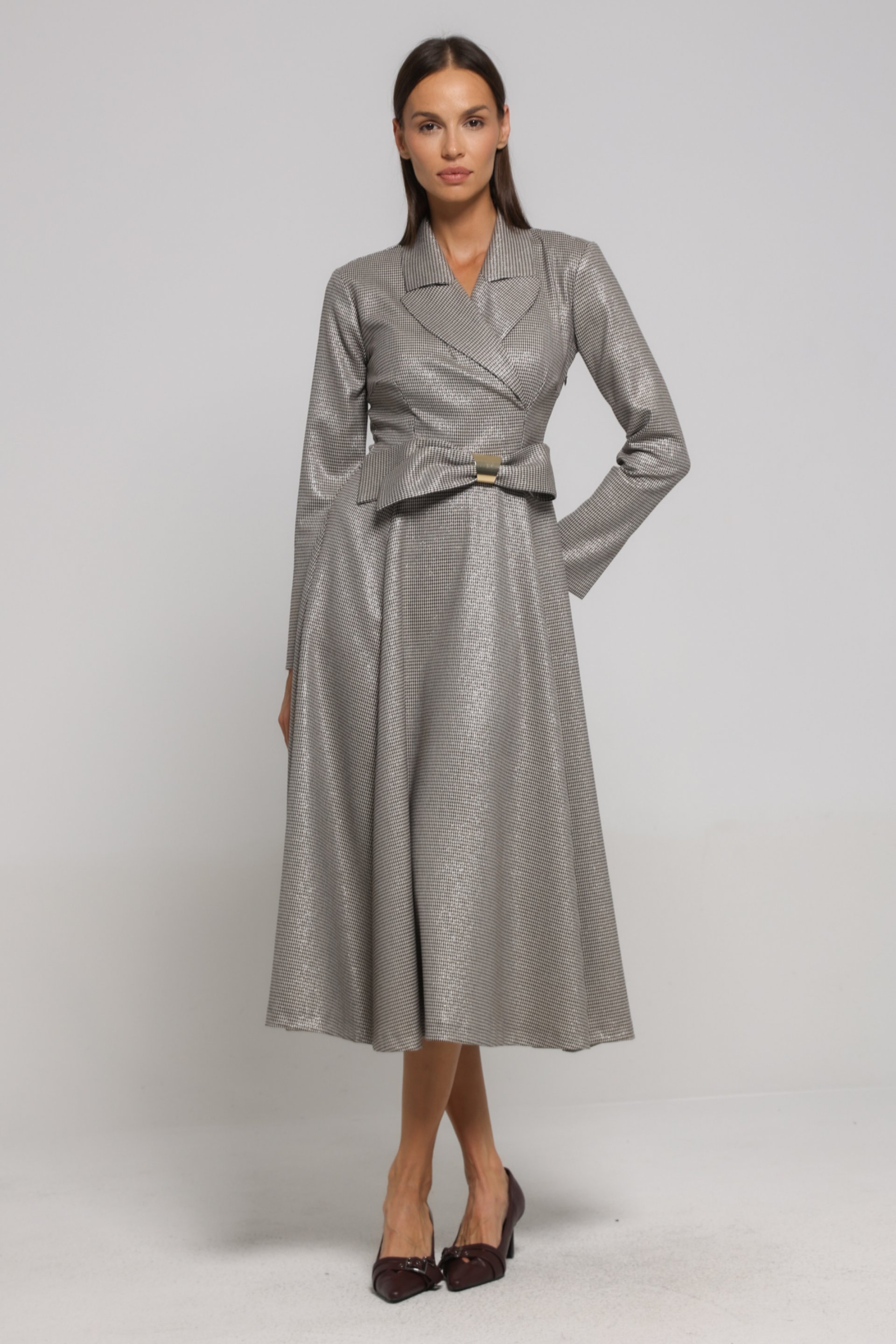 MIDI HALJINA SA DEKORATIVNOM MAŠNOM – PS Fashion, MIDI HALJINA SA DEKORATIVNOM MAŠNOM