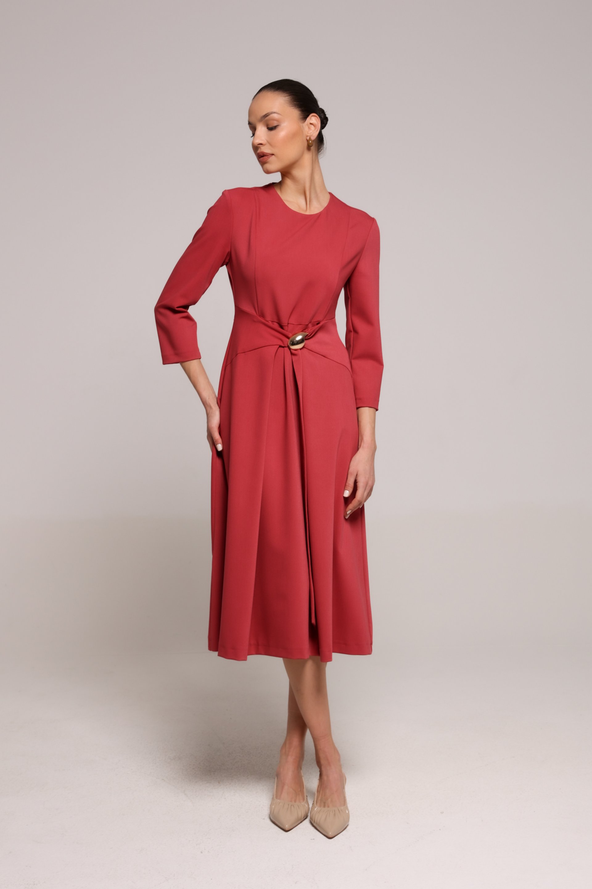 MIDI HALJINA SA POJASOM – PS Fashion, MIDI HALJINA SA POJASOM