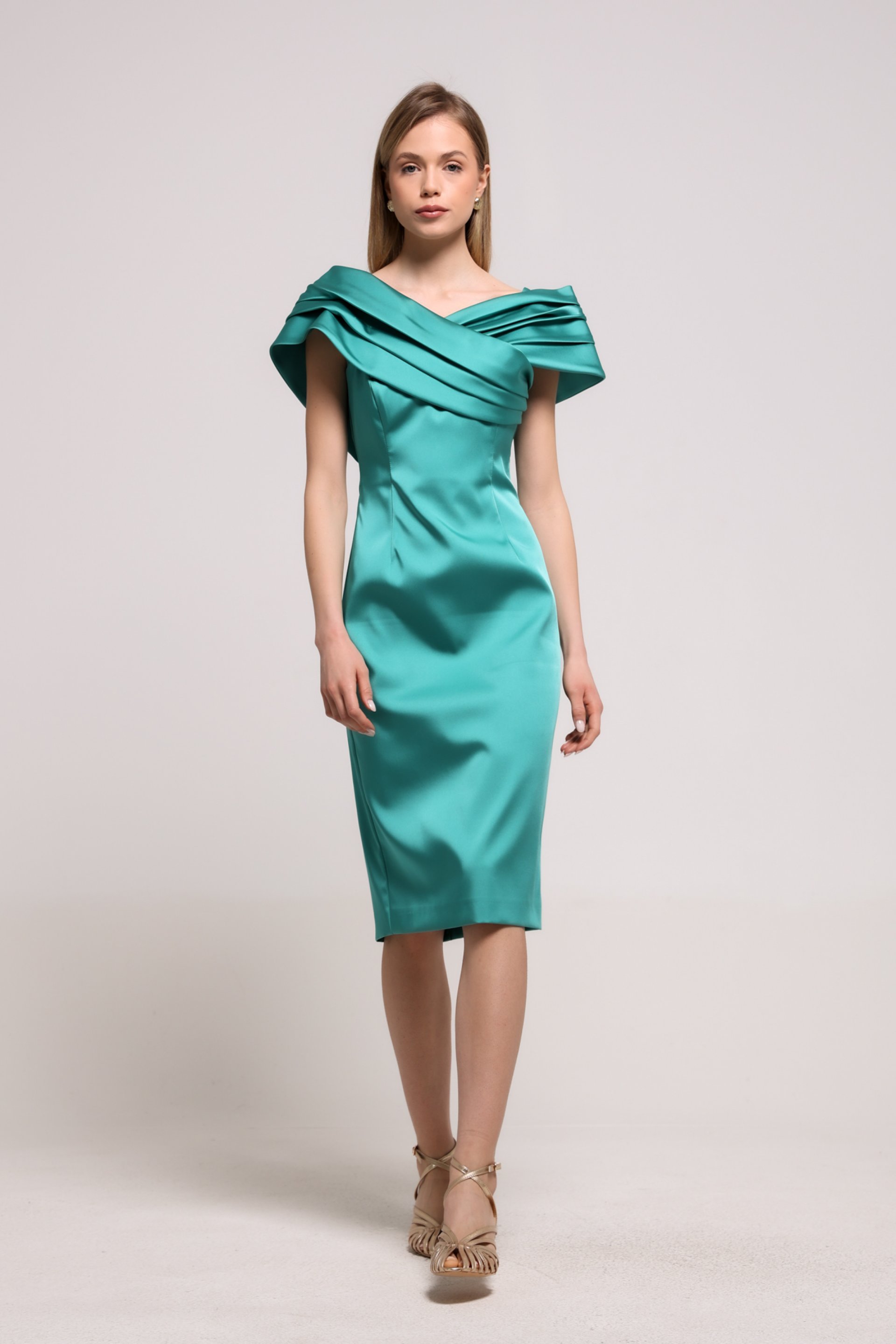 ELEGANTNA HALJINA SA DRAPIRANIM IZREZOM – PS Fashion, ELEGANTNA HALJINA SA DRAPIRANIM IZREZOM