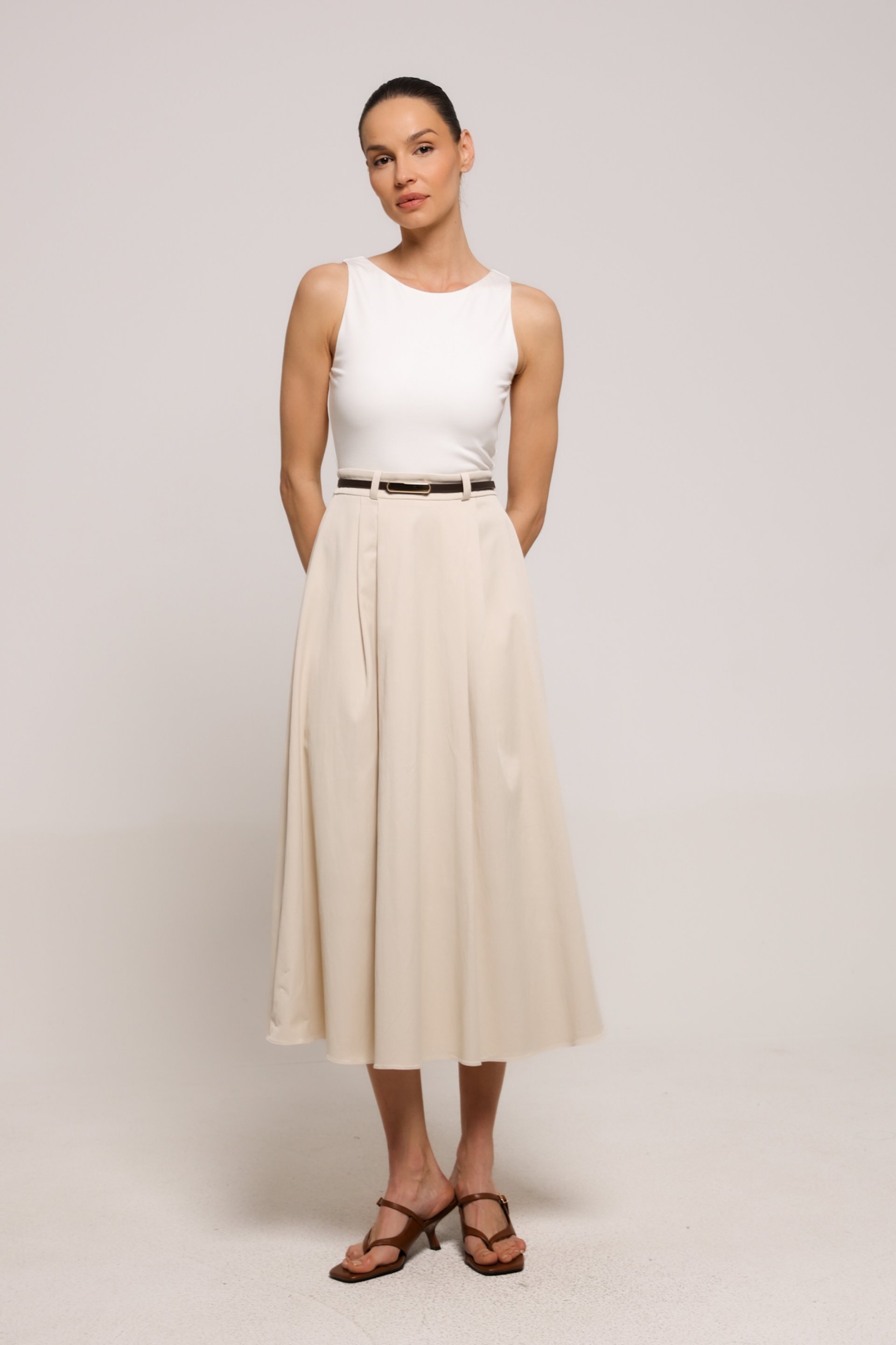 MIDI HALJINA SA KAIŠEM – PS Fashion, MIDI HALJINA SA KAIŠEM