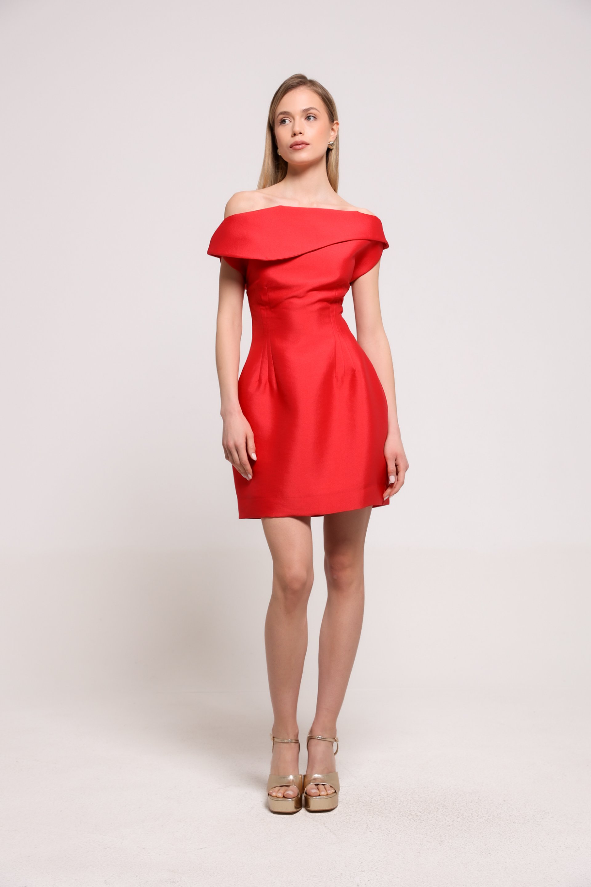 MINI HALJINA SA SPUŠTENIM RAMENIMA – PS Fashion, MINI HALJINA SA SPUŠTENIM RAMENIMA