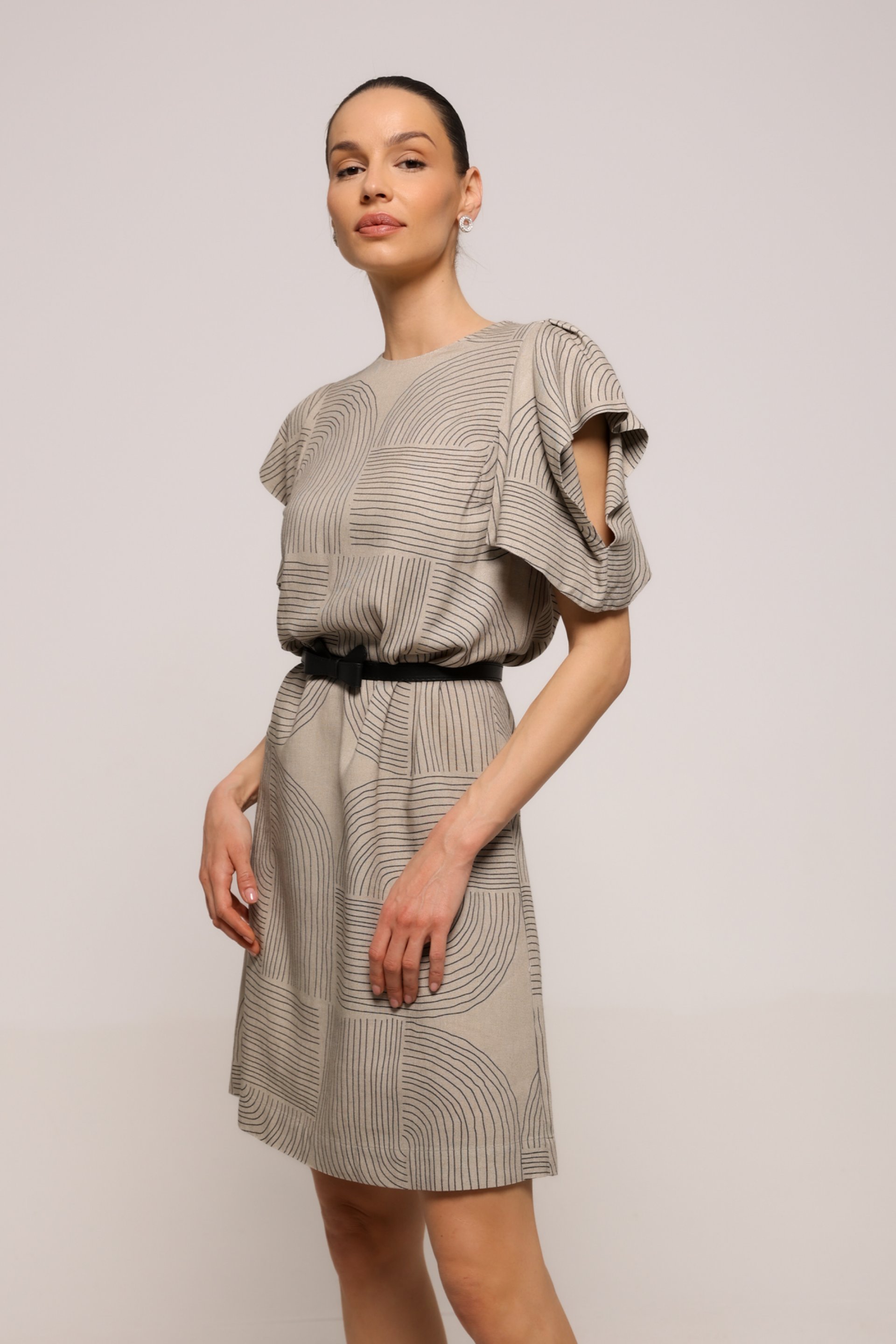 HALJINA SA GEOMETRIJSKIM DEZENOM – PS Fashion, HALJINA SA GEOMETRIJSKIM DEZENOM
